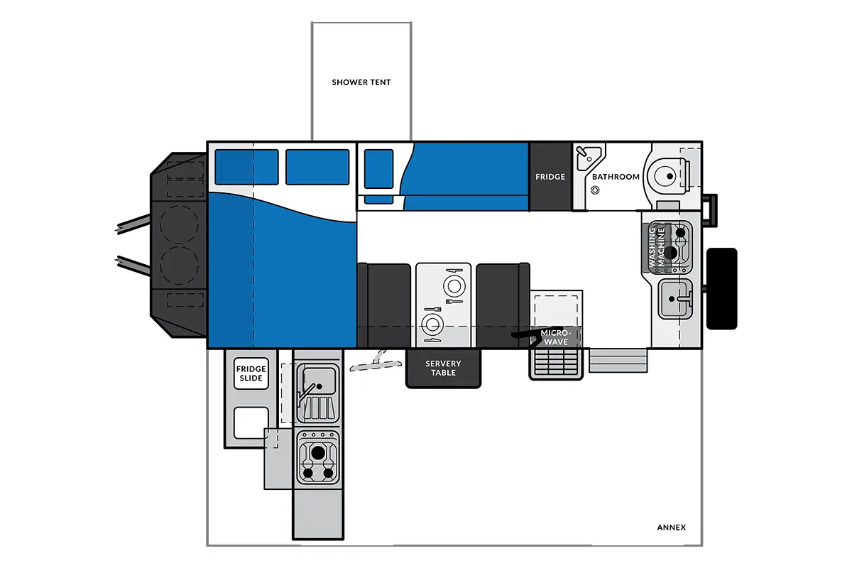 Market Direct Campers XT17HRT+ MKIII floor plan 1 of 2