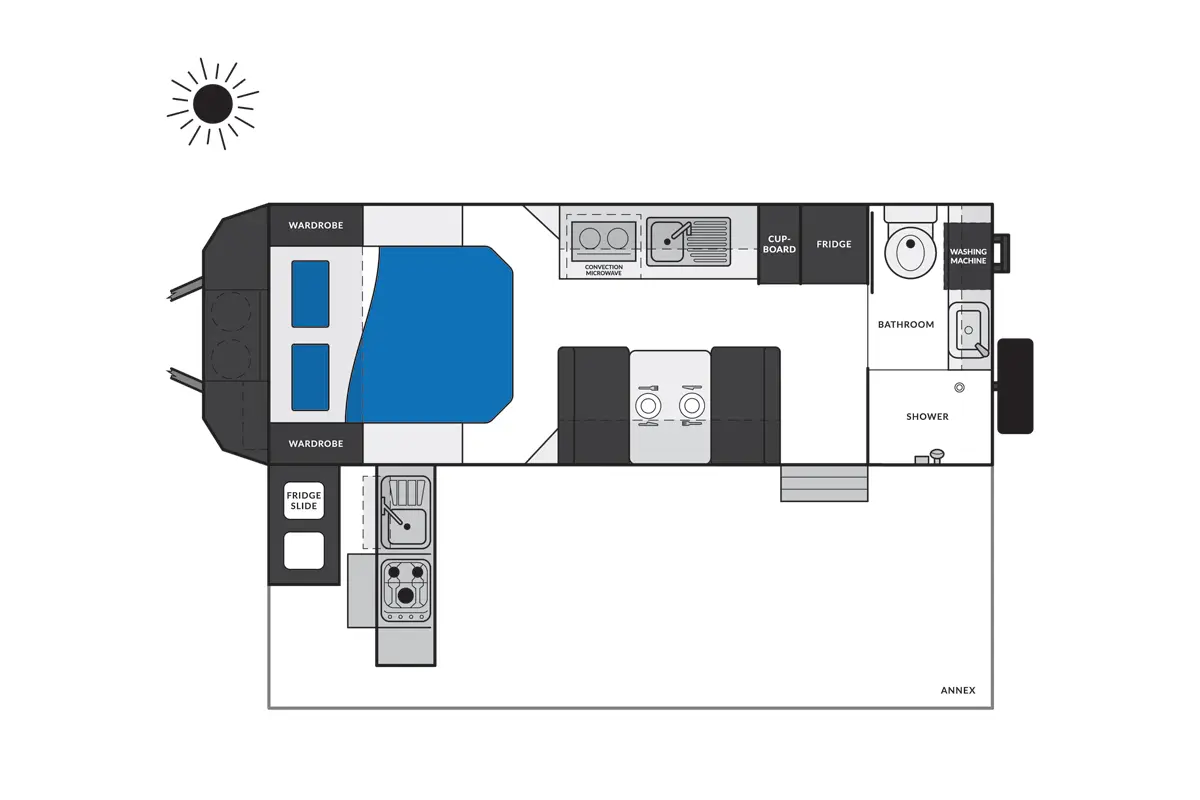 Market Direct Campers XT19 RD MK4 floor plan 1 of 2
