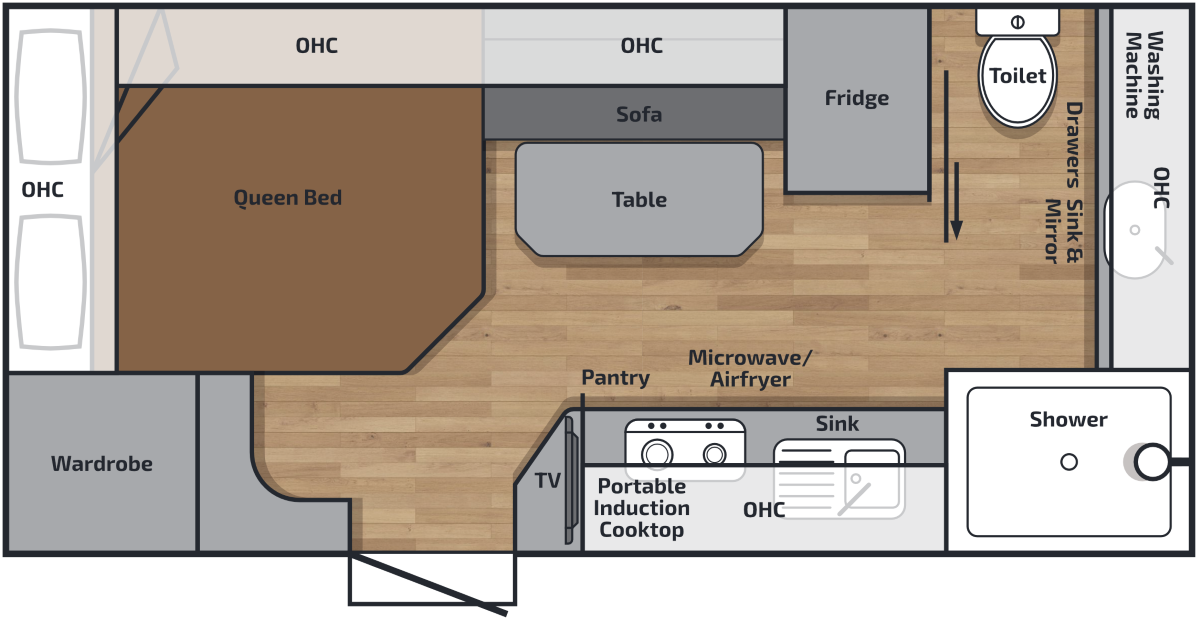 Millard Caravans Toura X floor plan 1 of 22