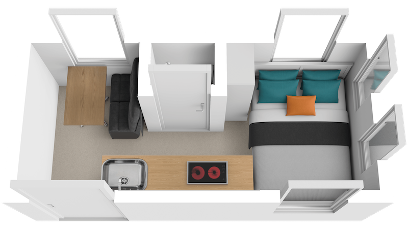 New Age Caravans Campervan floorplan 1 of 2