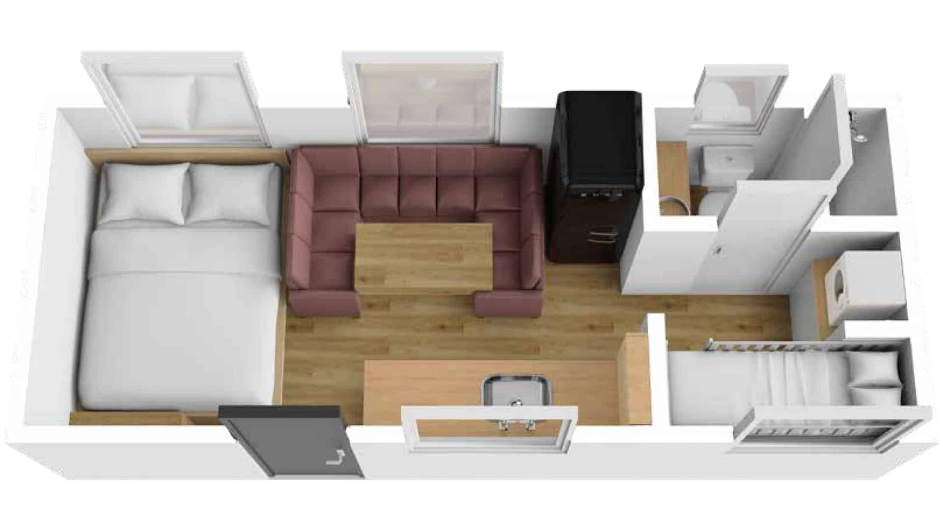 New Age Caravans Road Owl floorplan 1 of 2