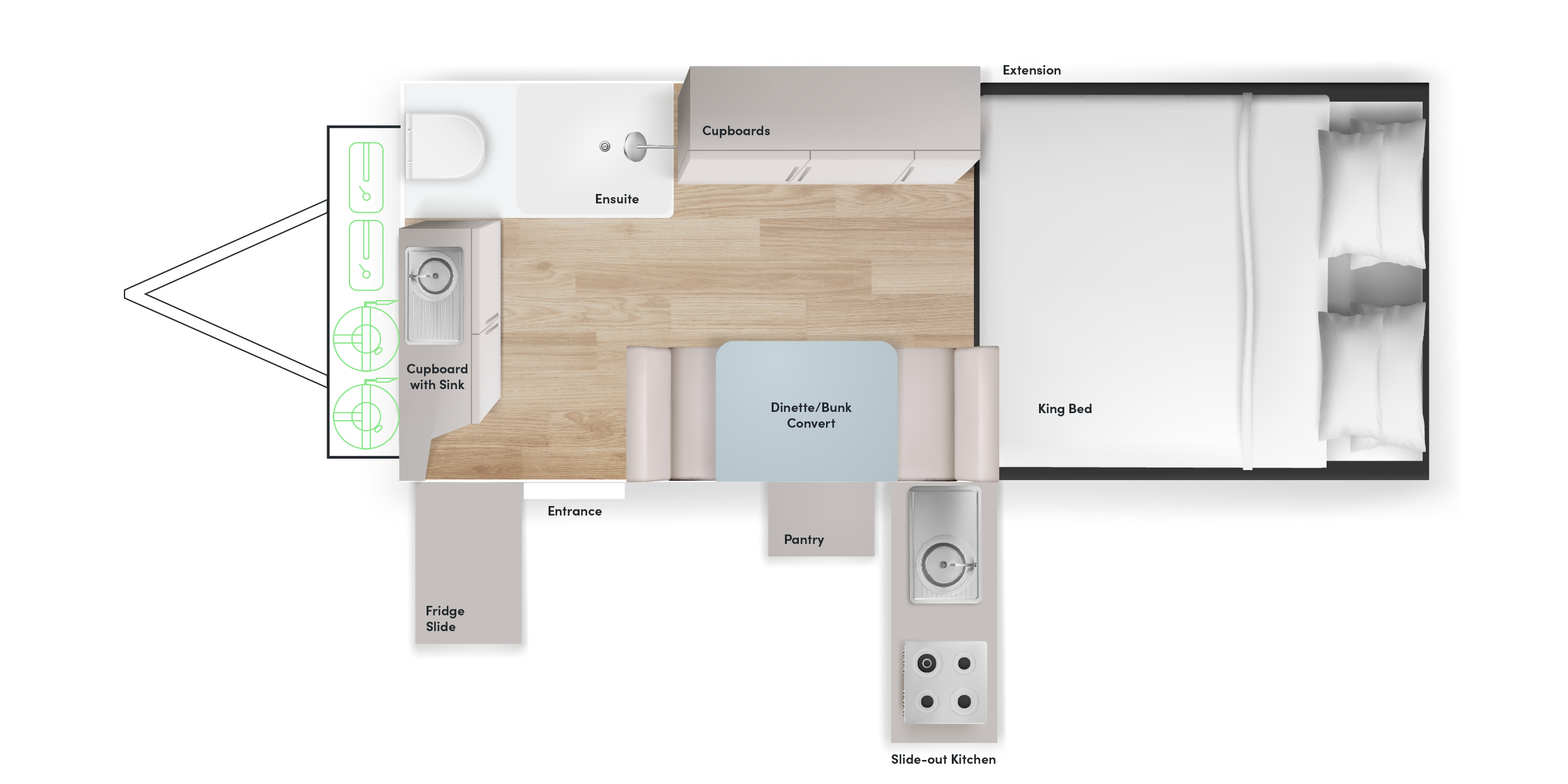 Offroad Hybrids TT 15ft Hybrid floor plan, Standard
