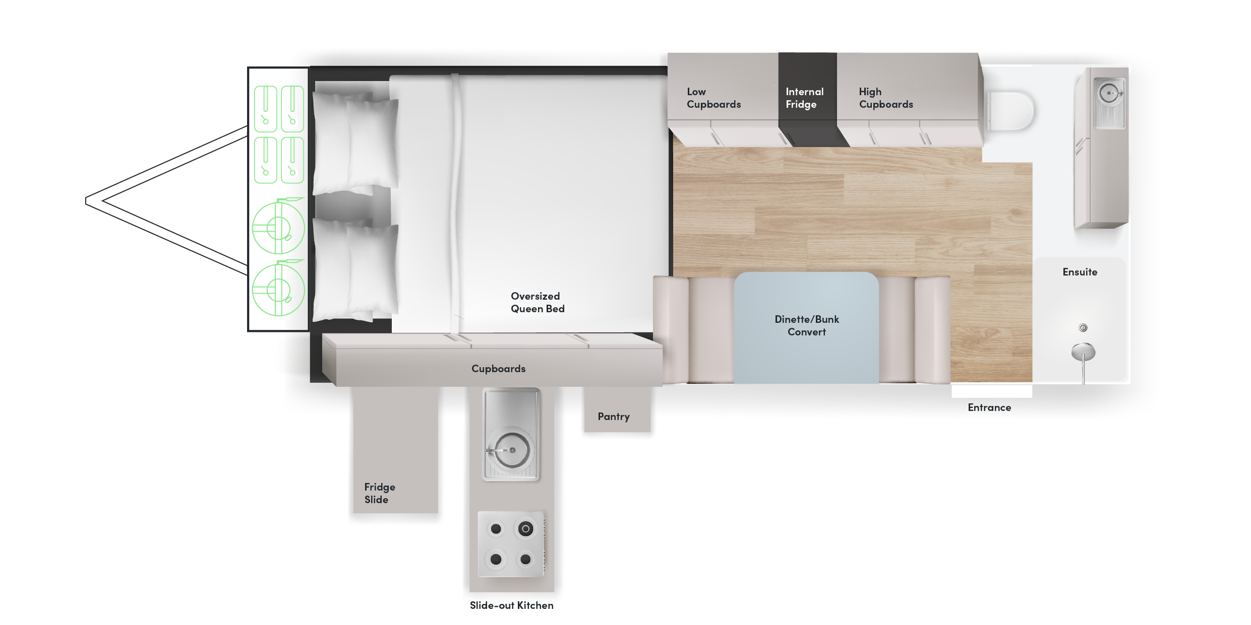 Offroad Hybrids TT 16ft Alpha Hybrid floor plan