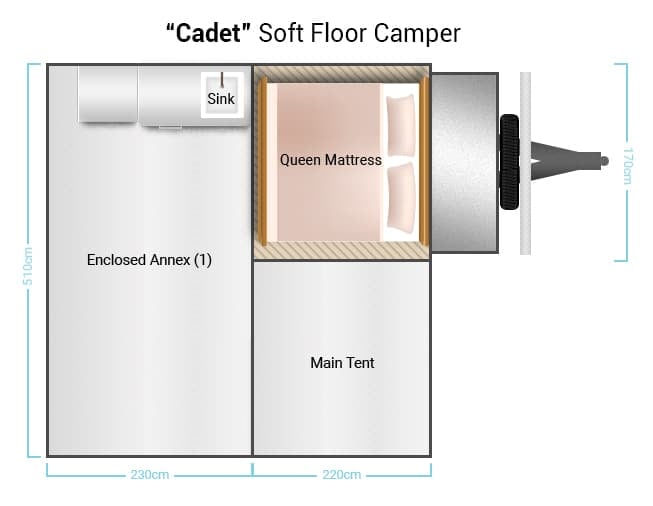 Platinum Campers Cadet SE floor plan
