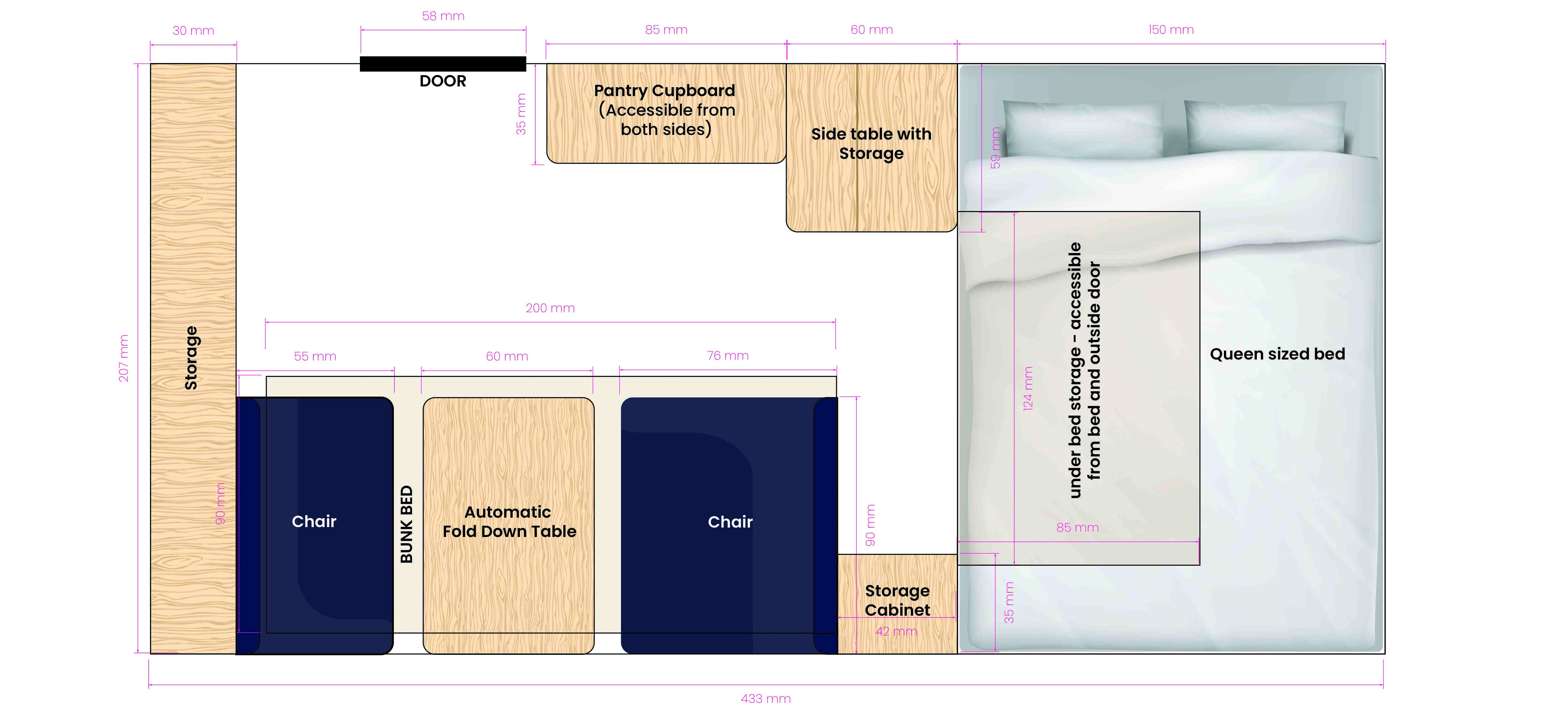 Platinum Campers Commander S2 floor plan