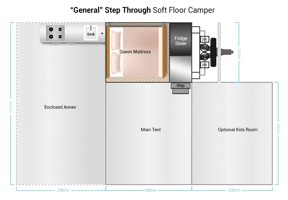 Platinum Campers General S4 floor plan
