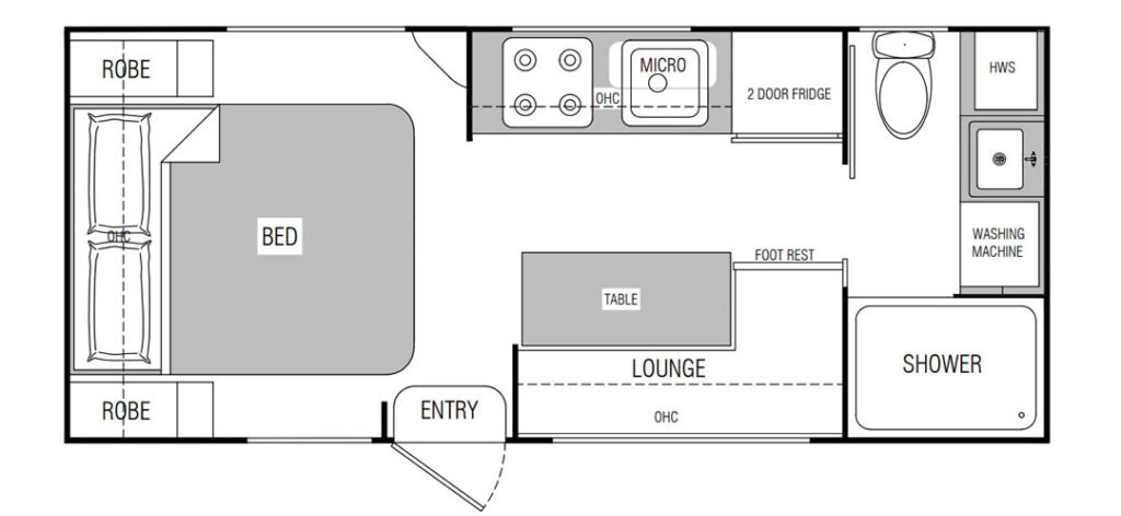 Red Centre Caravans Gibb Off-Road Plus floorplan 2 of 3