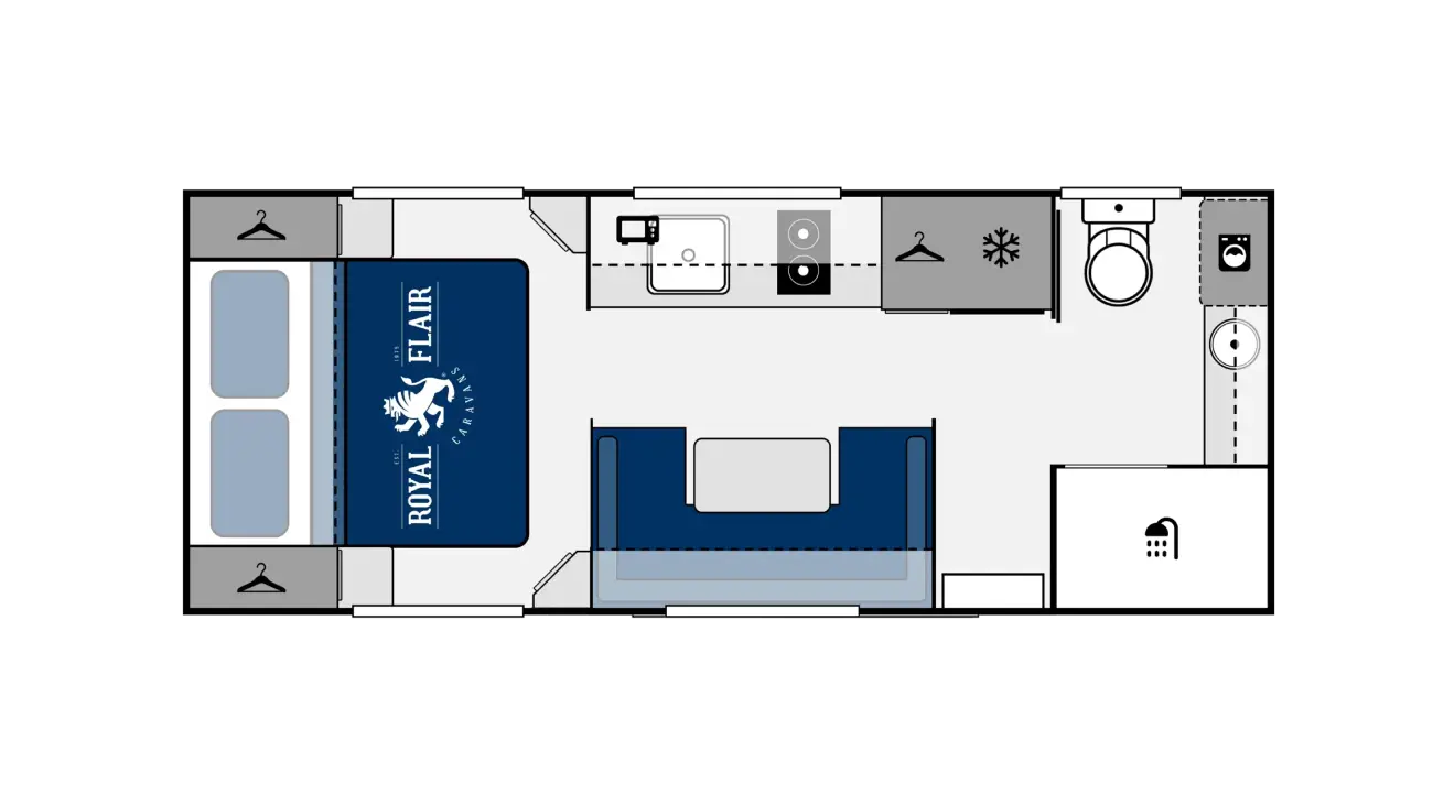 Royal Flair Caravans Aussie Mate floorplan