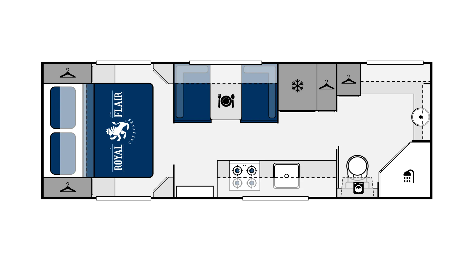 Royal Flair Caravans Designer Series floorplan 3 of 3