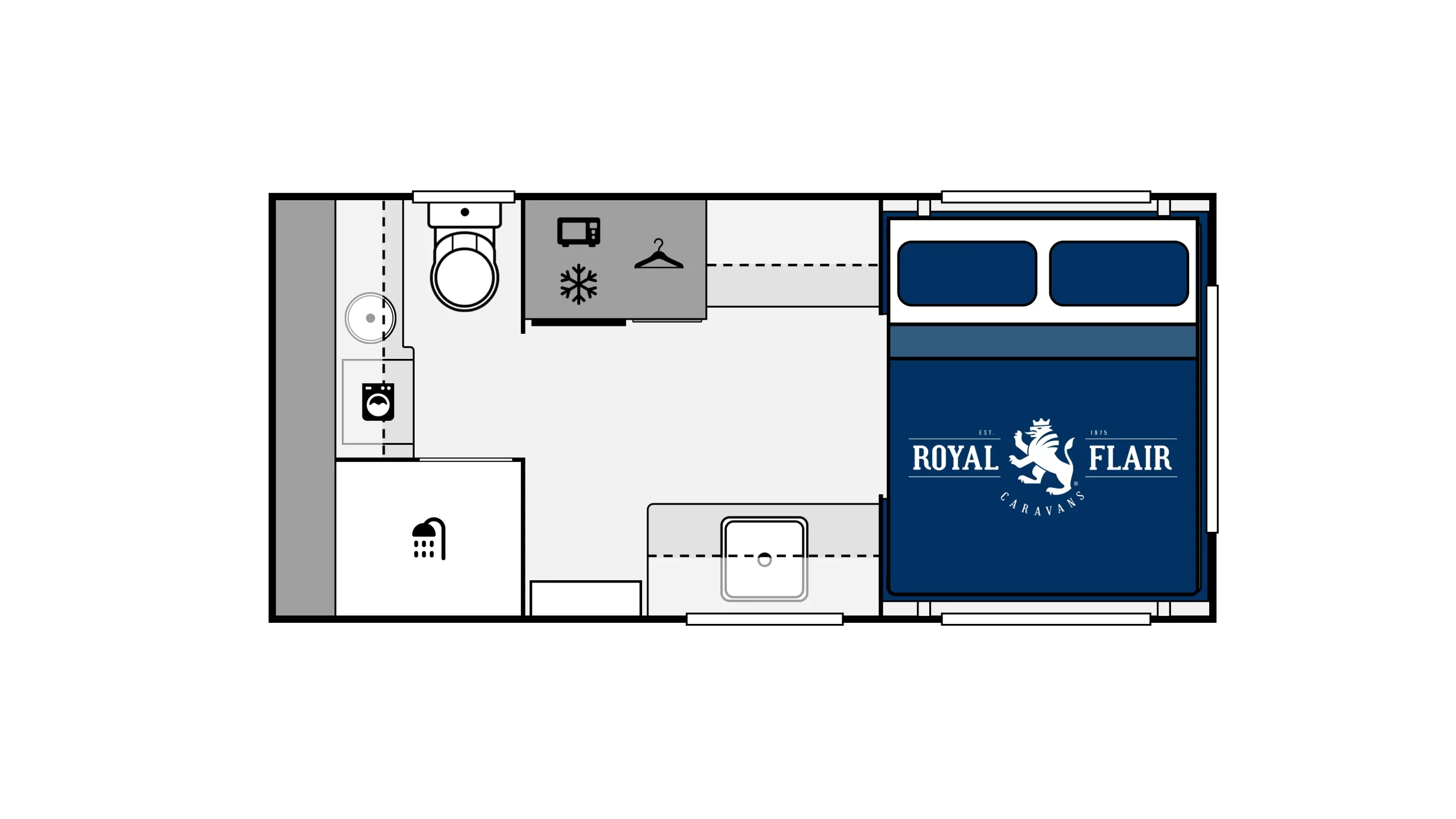 Royal Flair Caravans Eco Mate floorplan