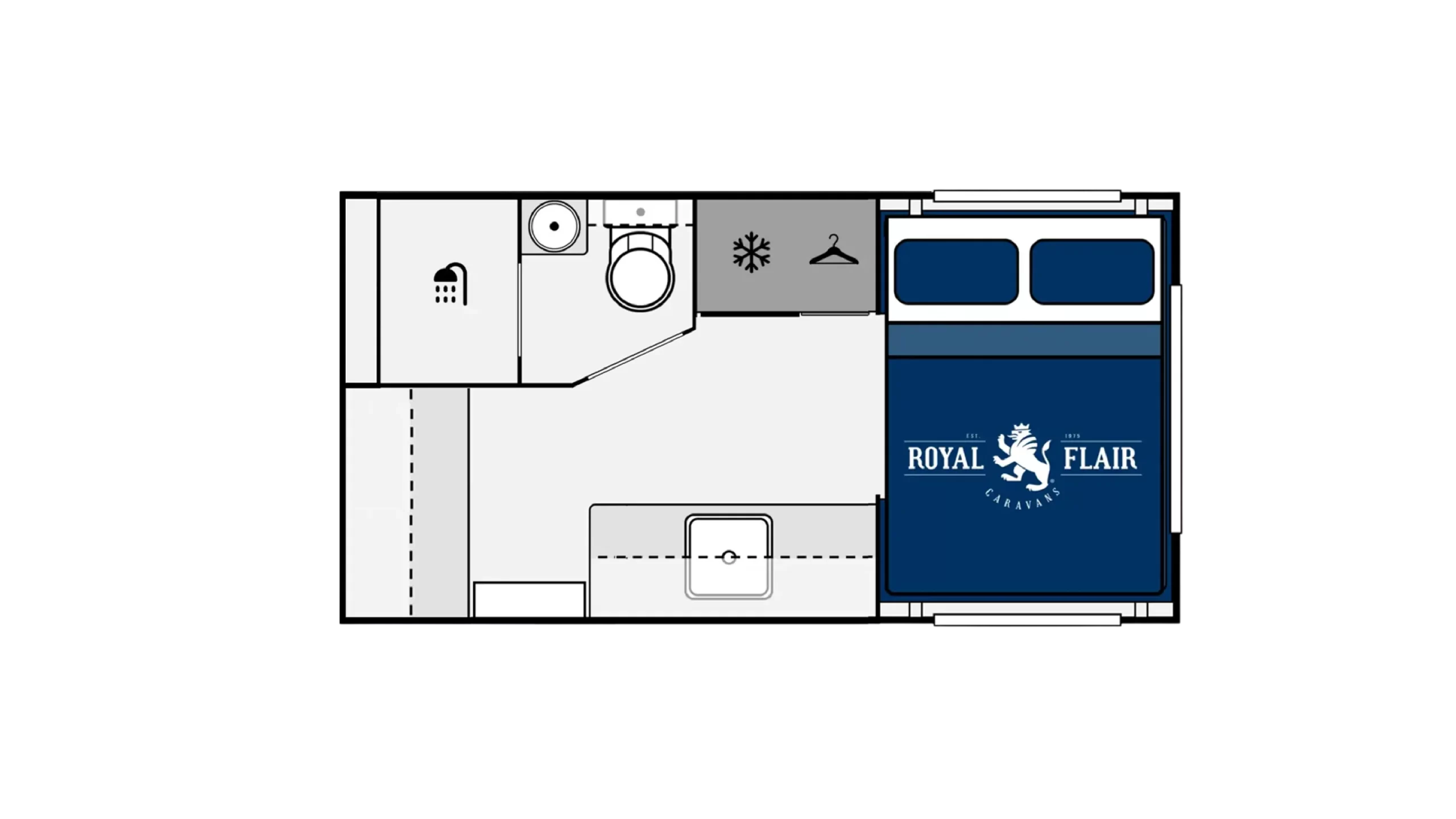 Royal Flair Caravans PD Series floorplan 1 of 17