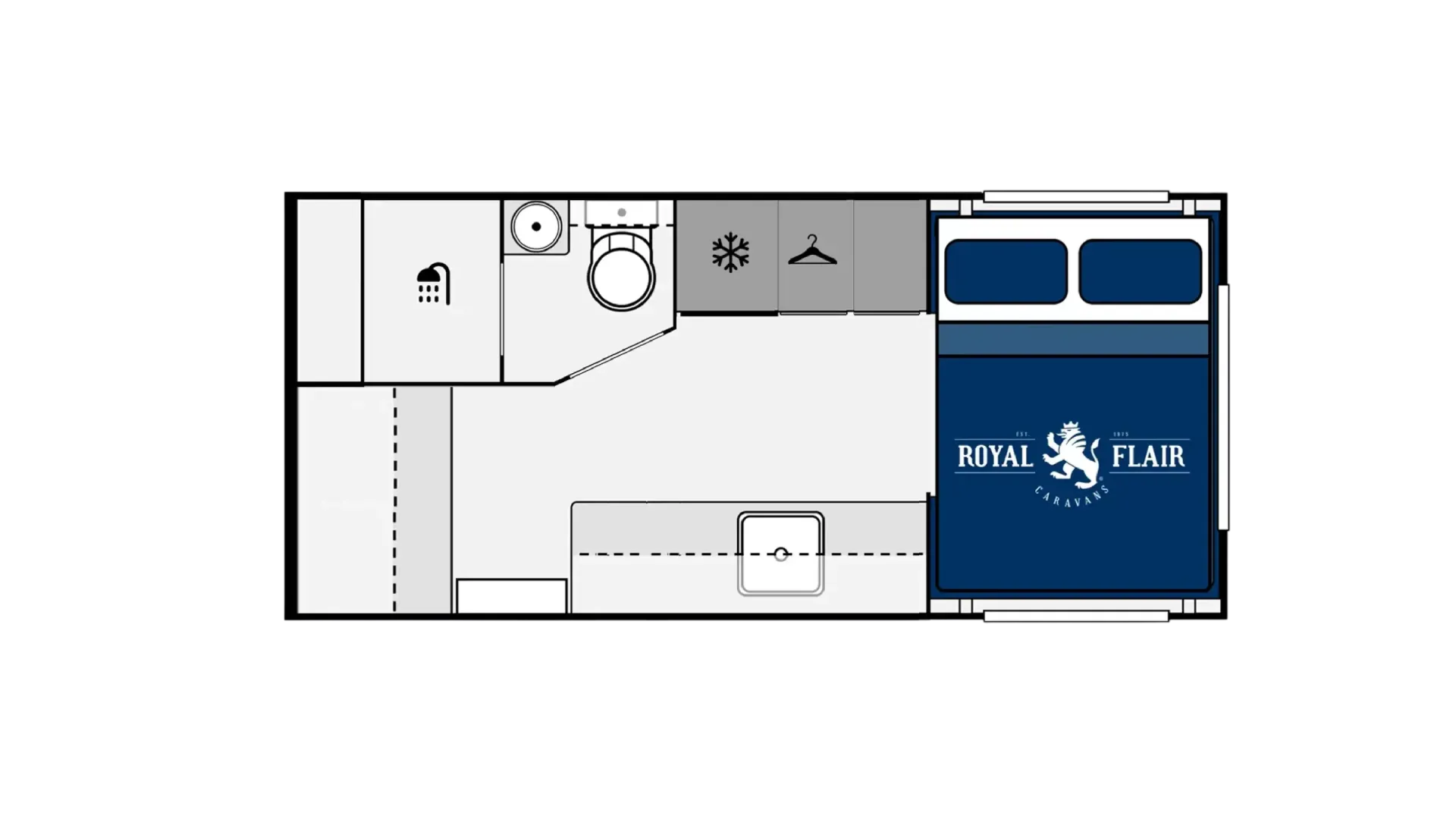 Royal Flair Caravans PD Series floorplan 3 of 17