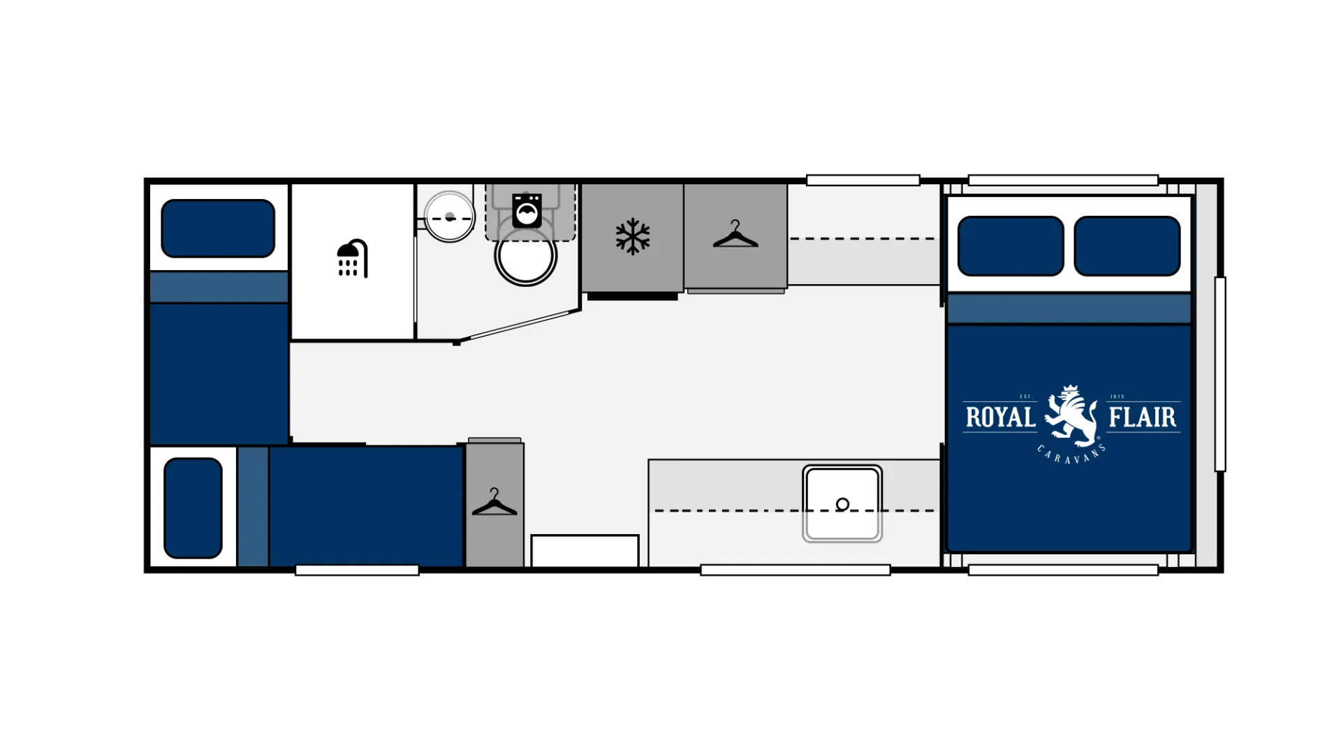 Royal Flair Caravans PD Series floorplan 12 of 17