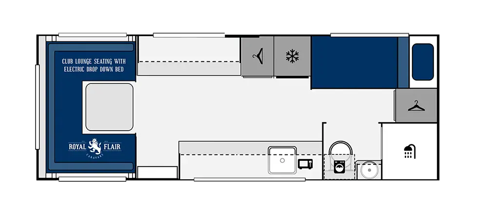 Royal Flair Caravans PD Series floorplan 13 of 17