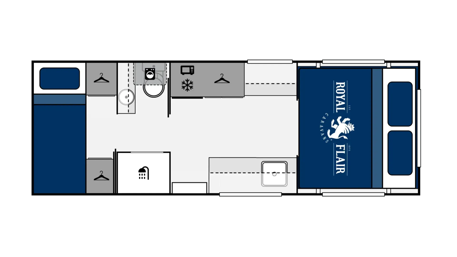 Royal Flair Caravans PD Series floorplan 16 of 17