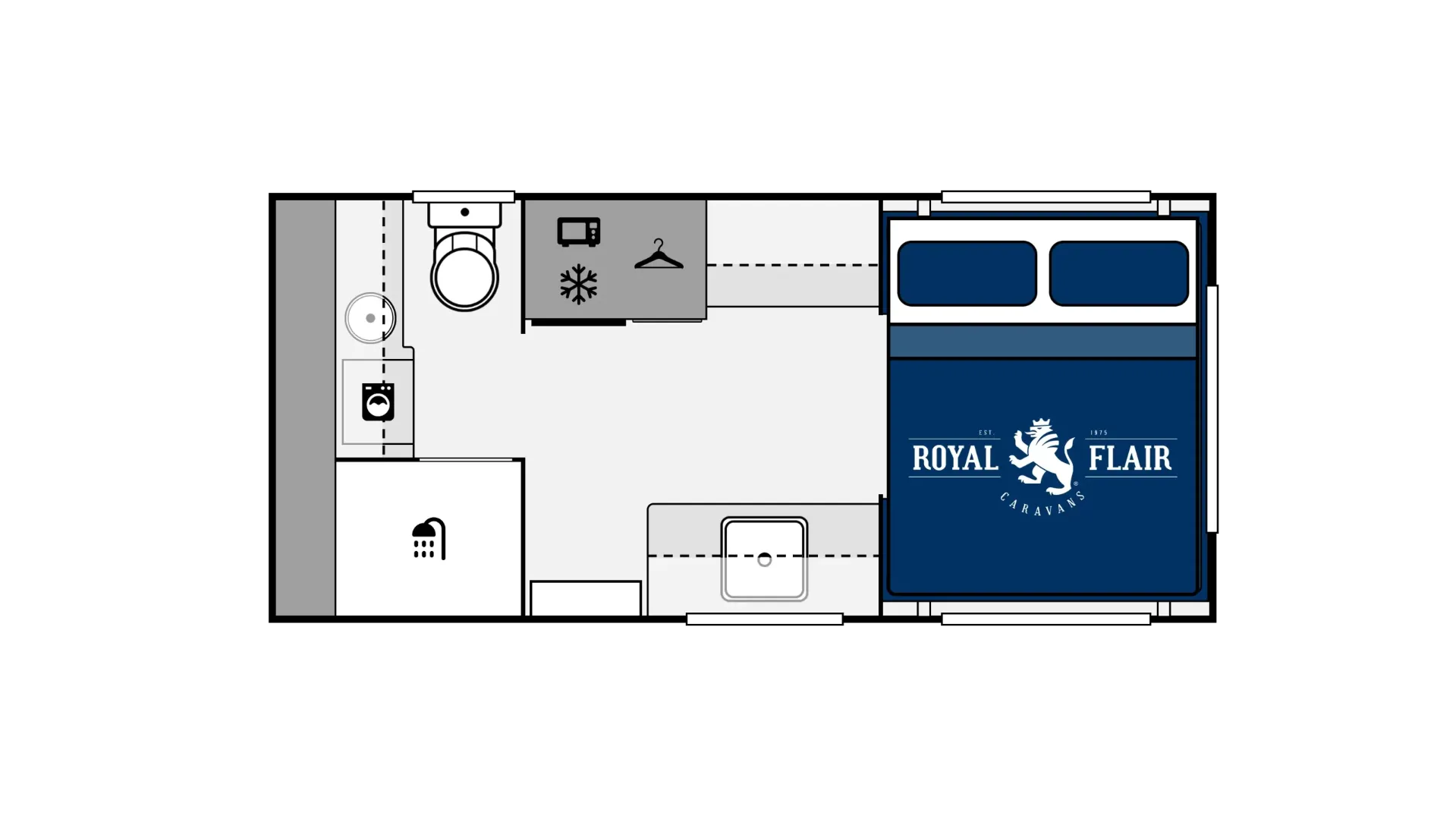 Royal Flair Caravans PD Series floorplan 6 of 17