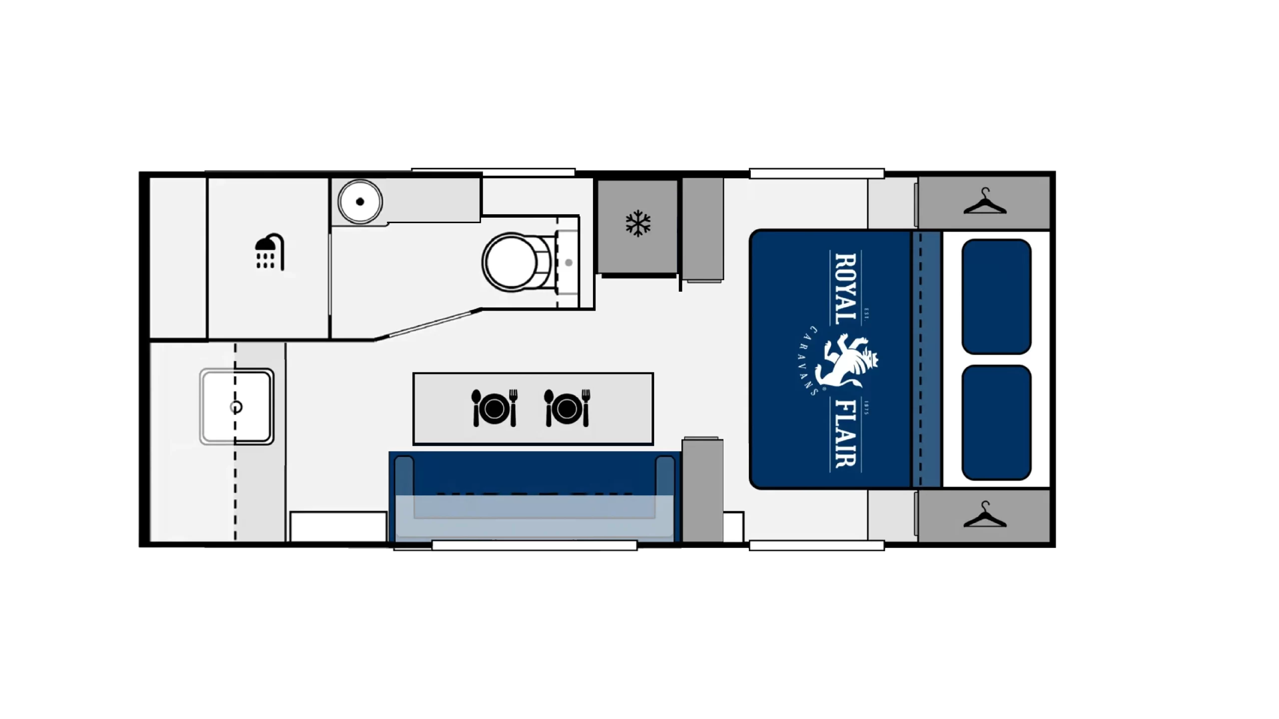Royal Flair Caravans PD Series floorplan 7 of 17