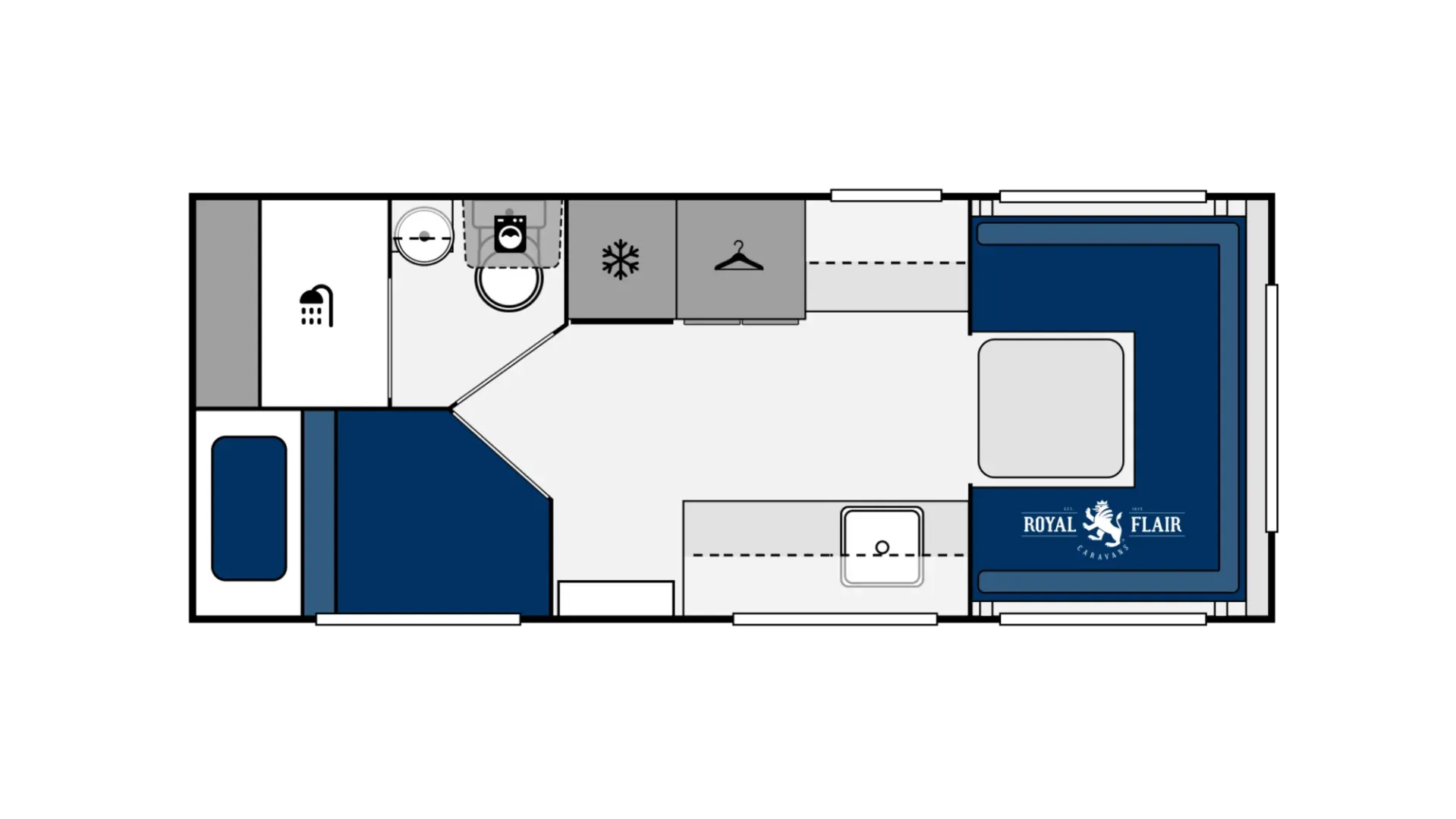 Royal Flair Caravans PD Series floorplan 8 of 17