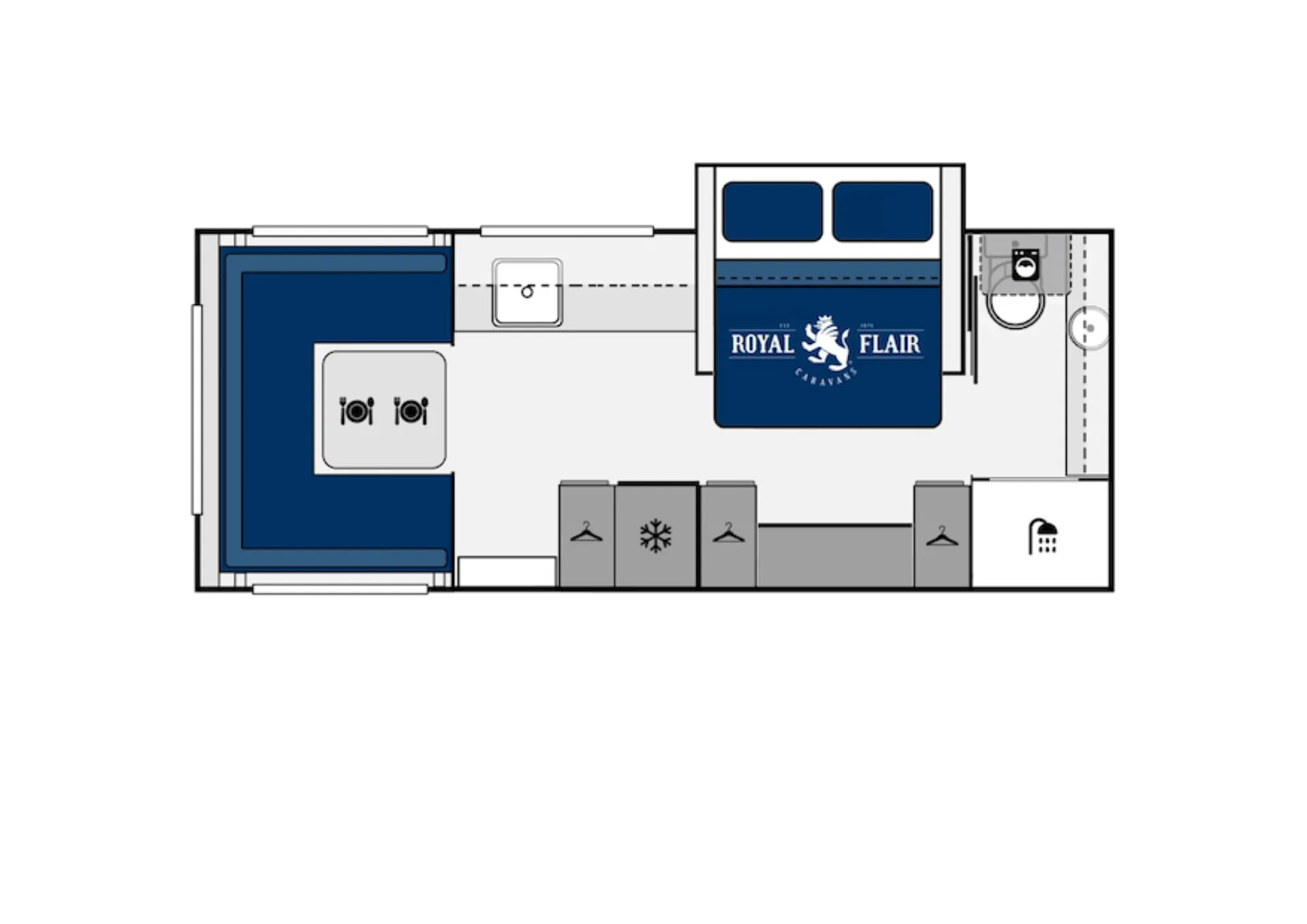 Royal Flair Caravans PD Series floorplan 9 of 17