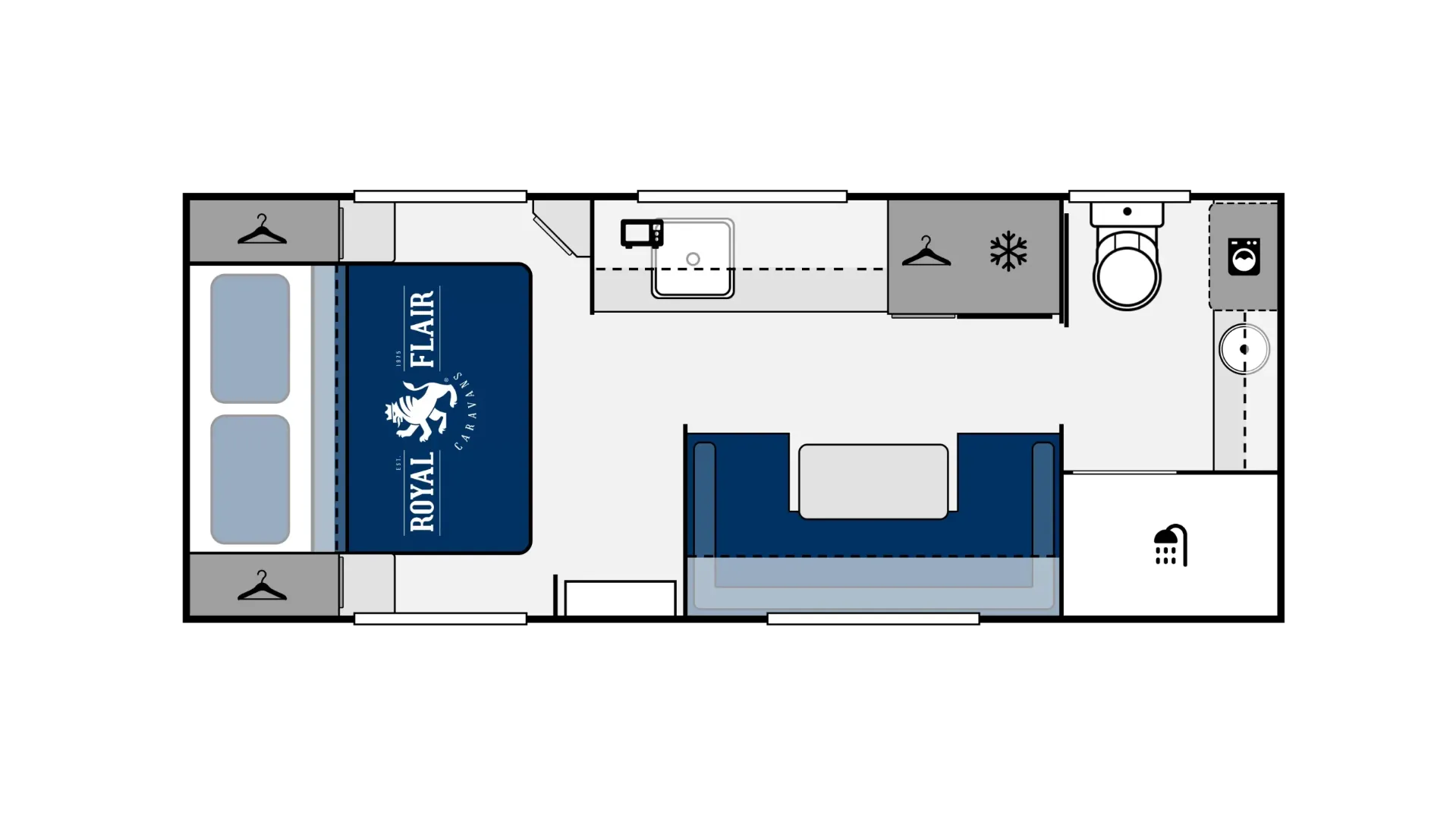 Royal Flair Caravans PD Series floorplan 10 of 17