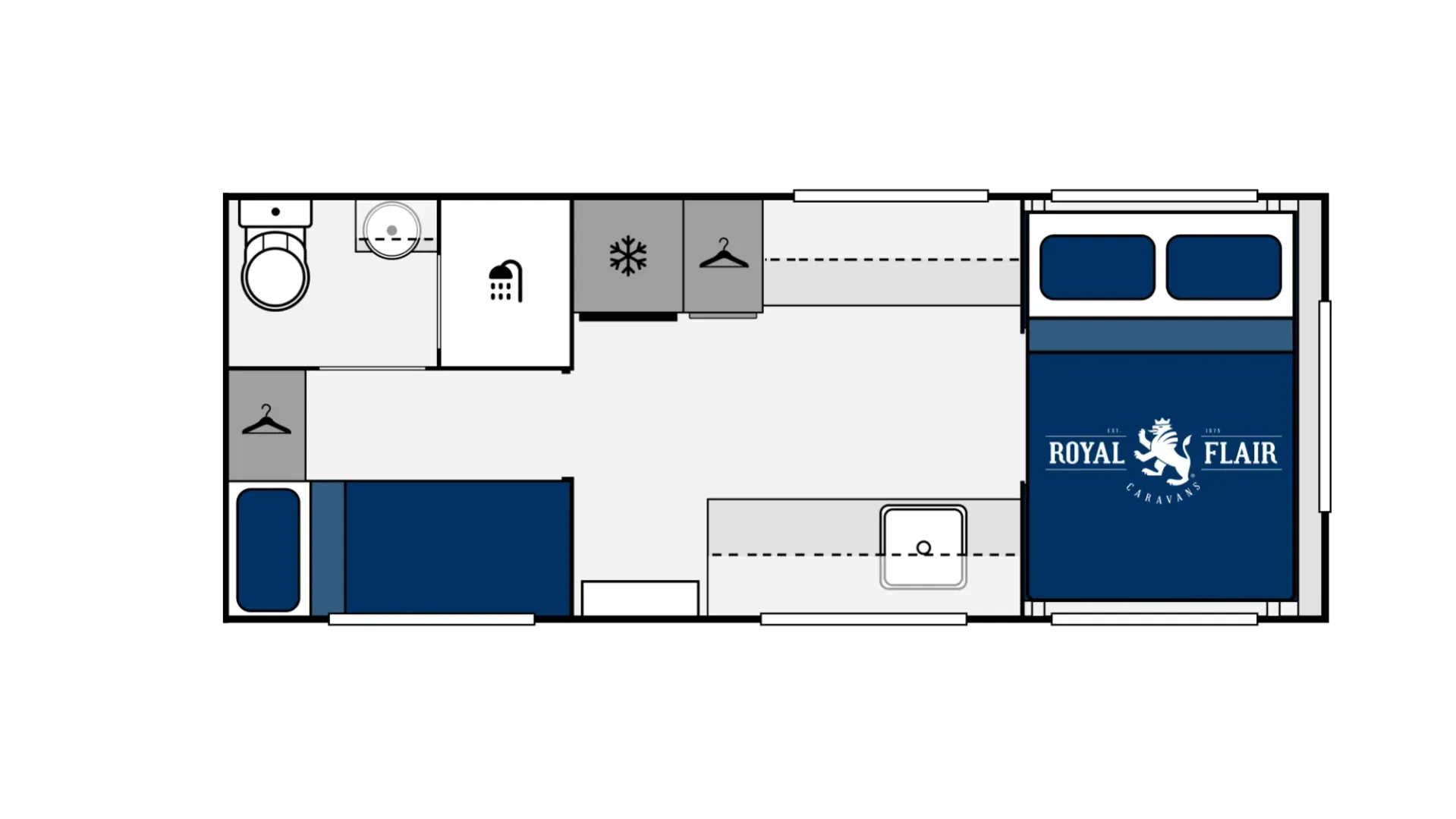 Royal Flair Caravans PD Series floorplan 11 of 17