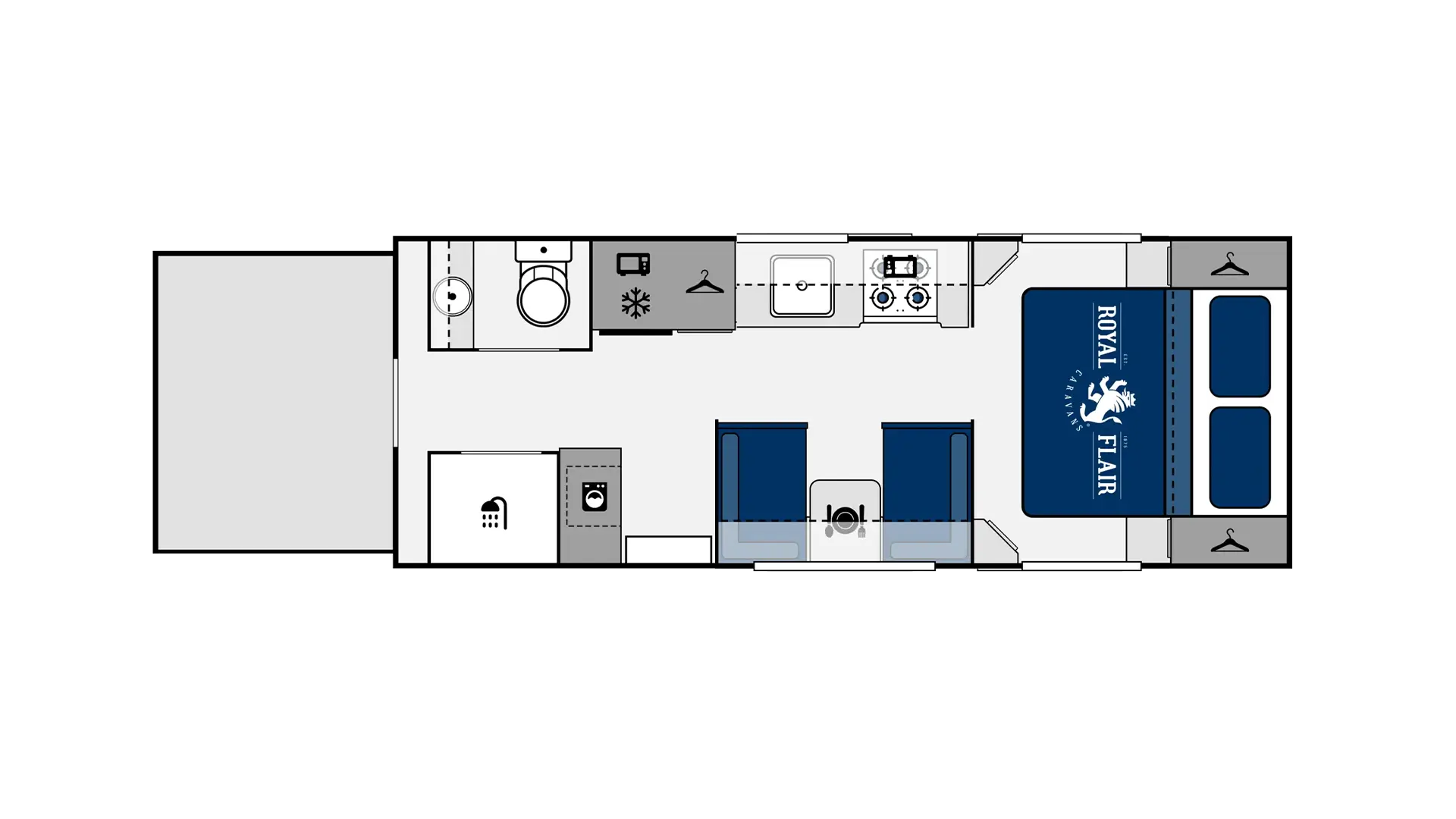 Royal Flair Caravans Piazza Series floorplan 3 of 3