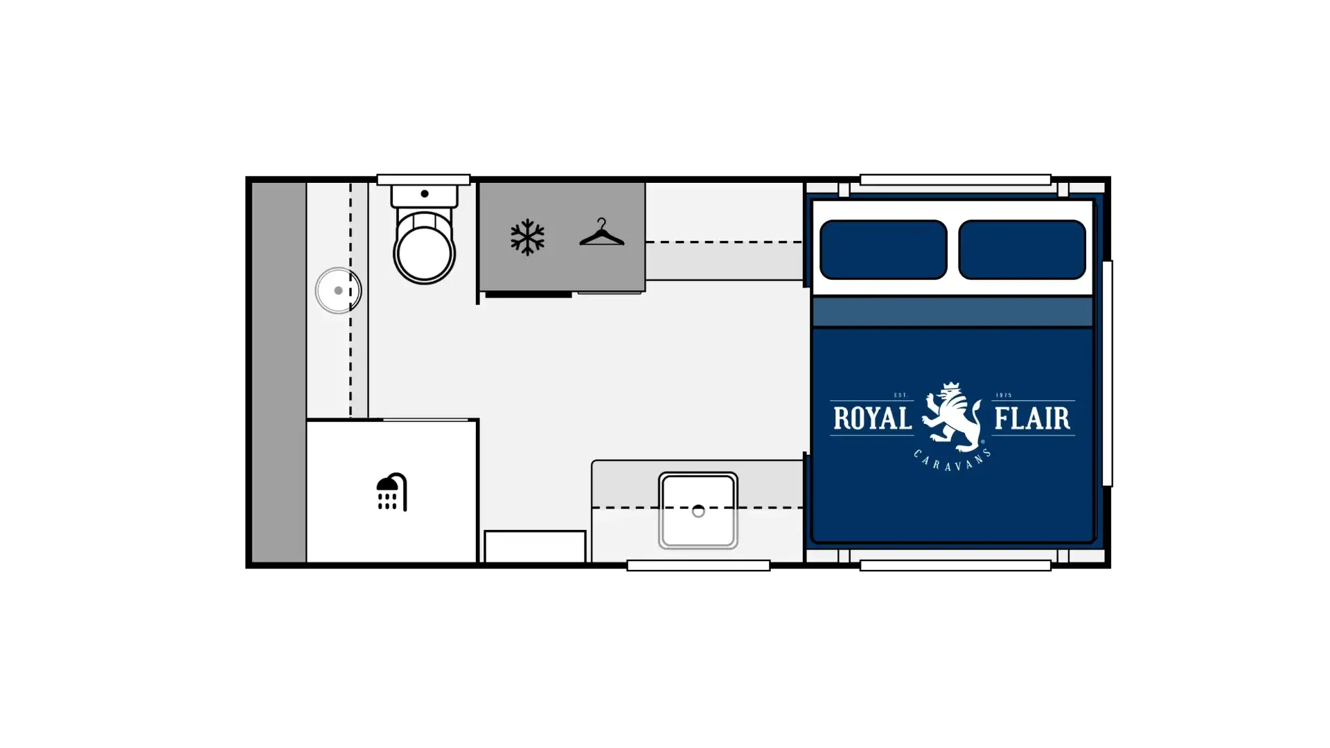 Royal Flair Caravans Raptor Series floorplan 2 of 2