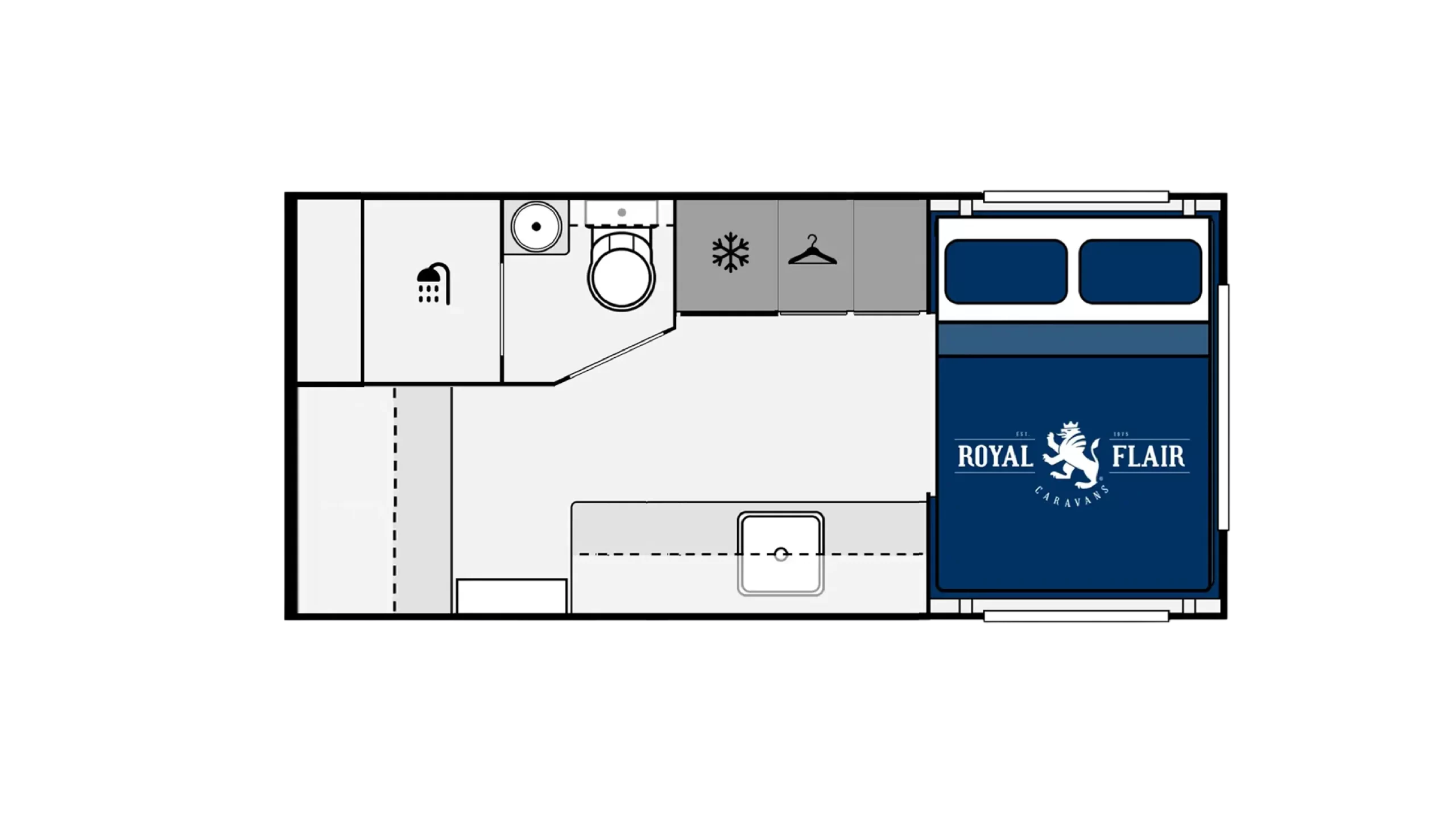 Royal Flair Caravans Razor XT floorplan 2 of 4