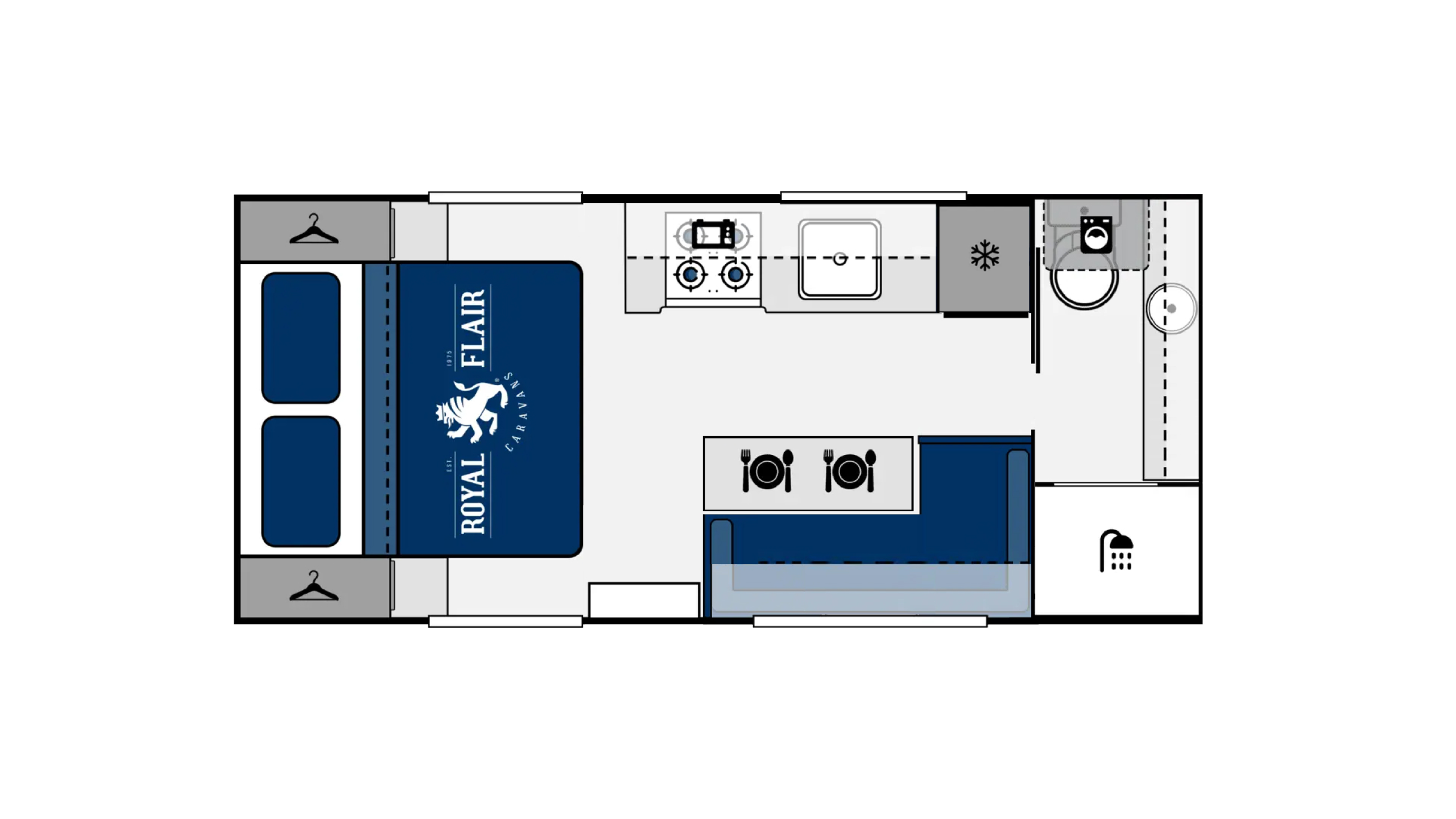 Royal Flair Caravans Razor XT floorplan 3 of 4