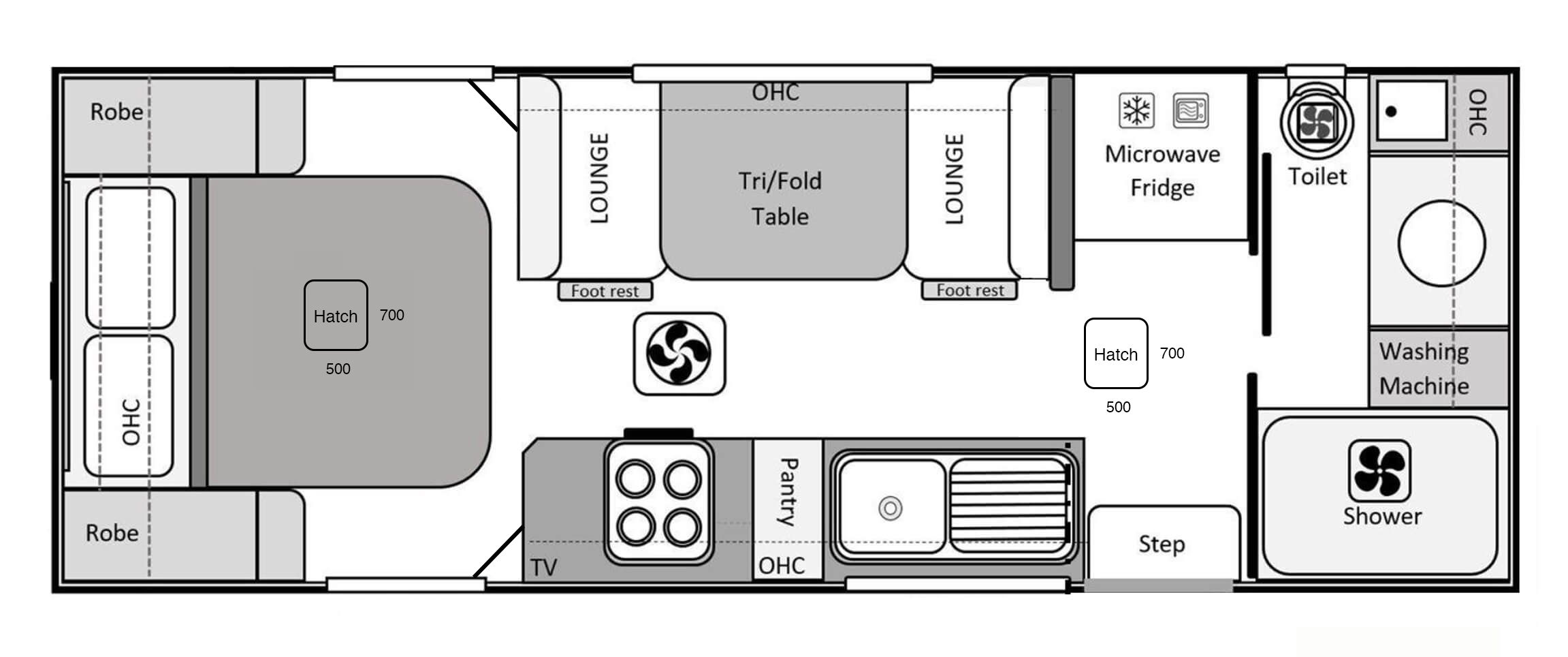 Silver Valley Caravans Barossa floorplan