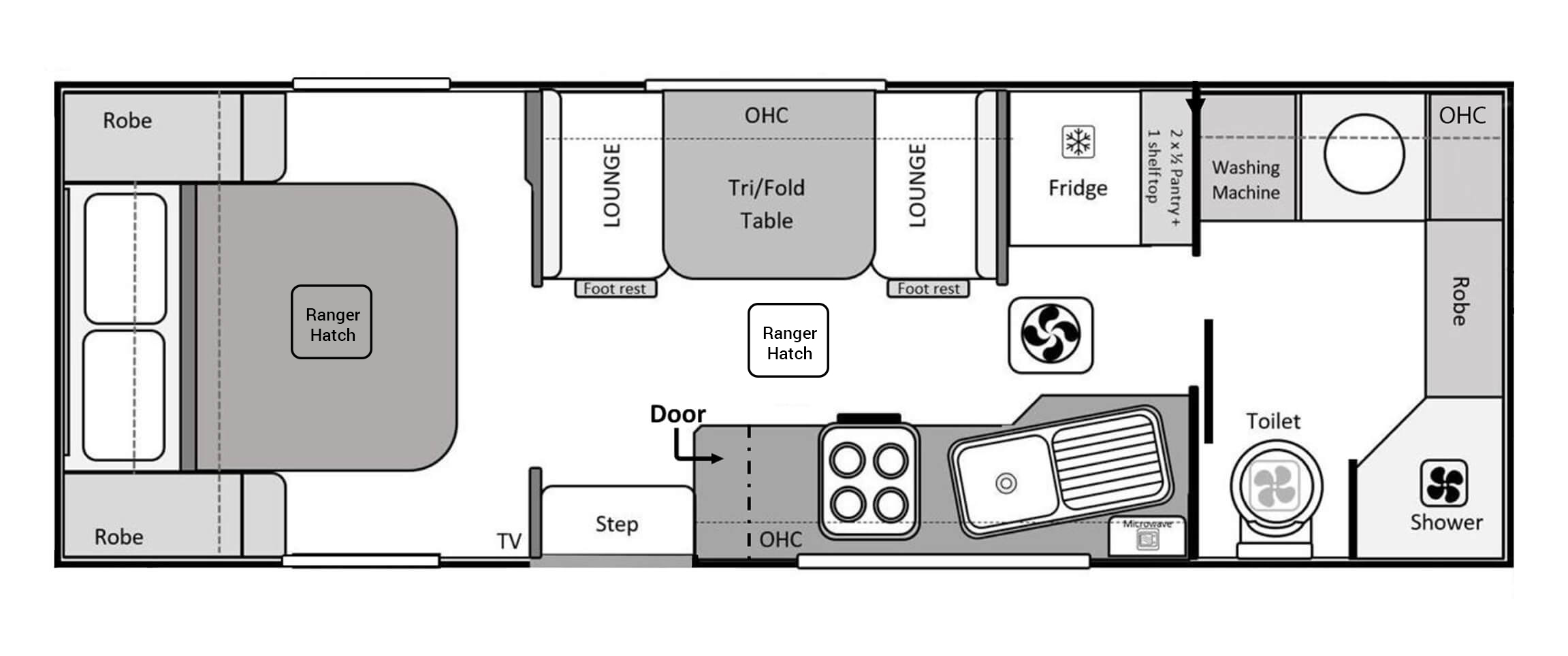 Silver Valley Caravans Buckland floorplan