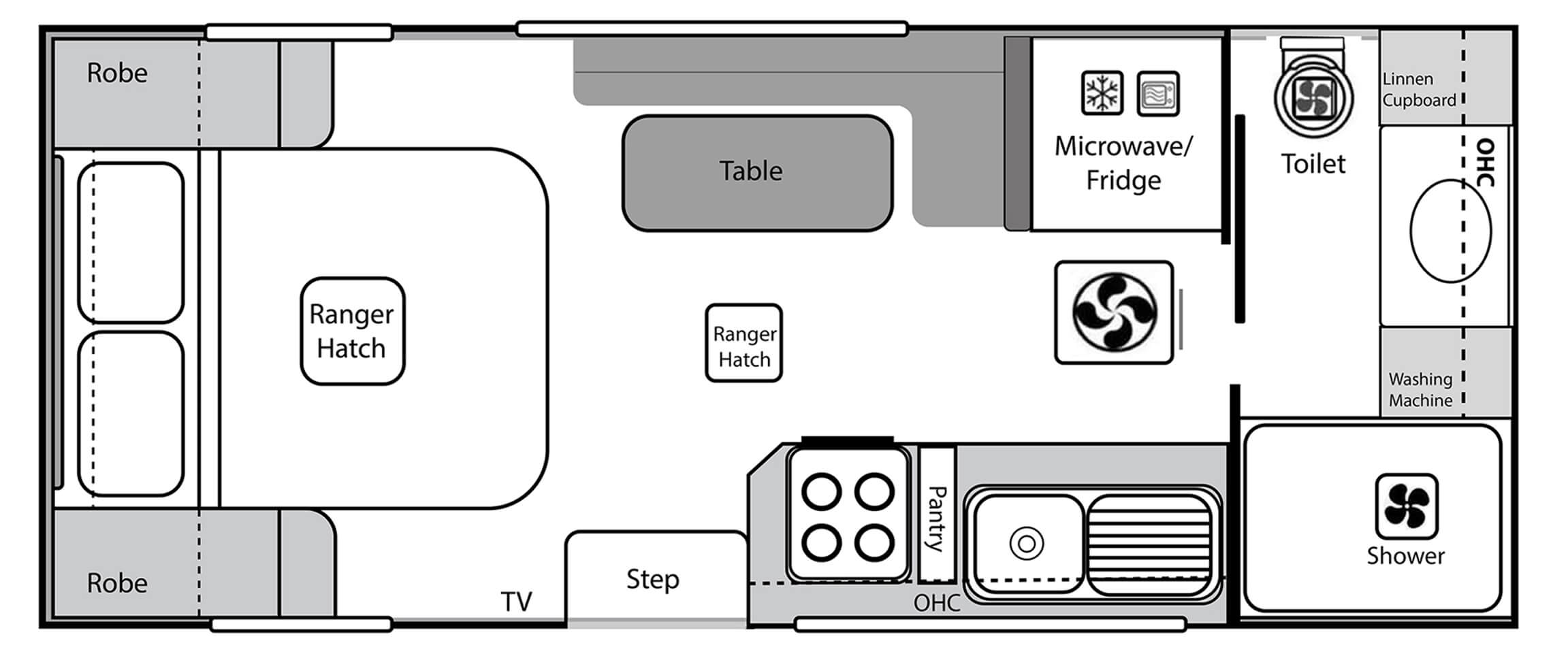 Silver Valley Caravans Hunter floorplan