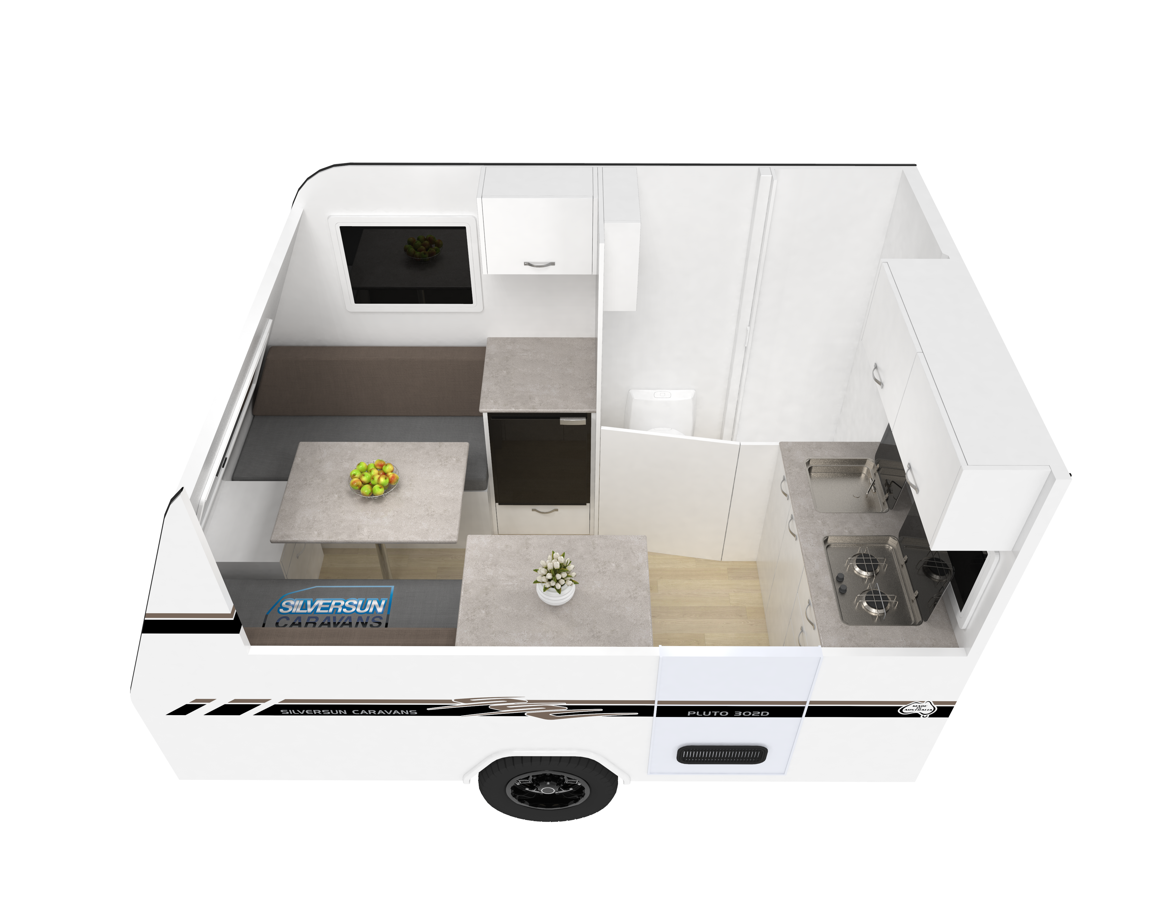 Silversun Caravans Pluto floor plan 1 of 3