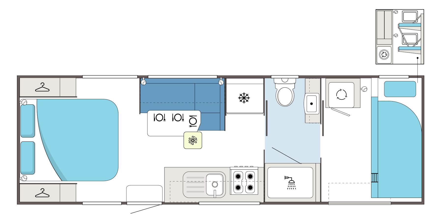 Supreme Caravans Base Camp X floorplan 1 of 3