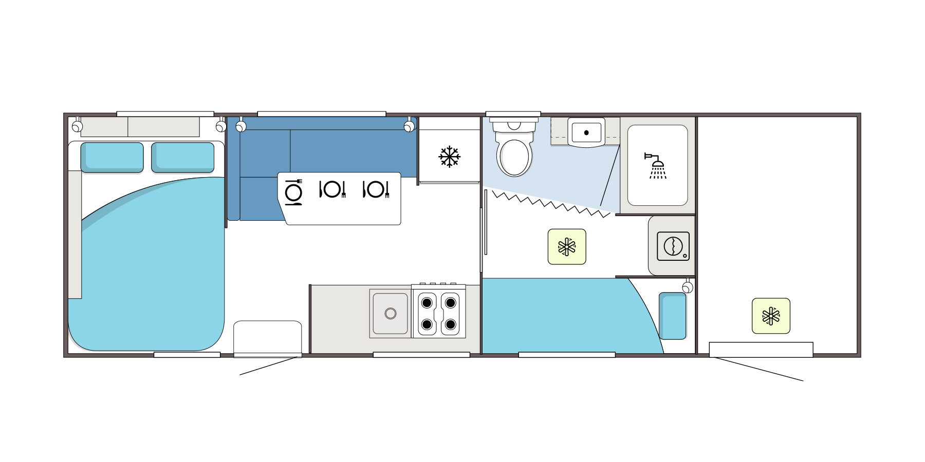 Supreme Caravans Base Camp X floorplan 2 of 3