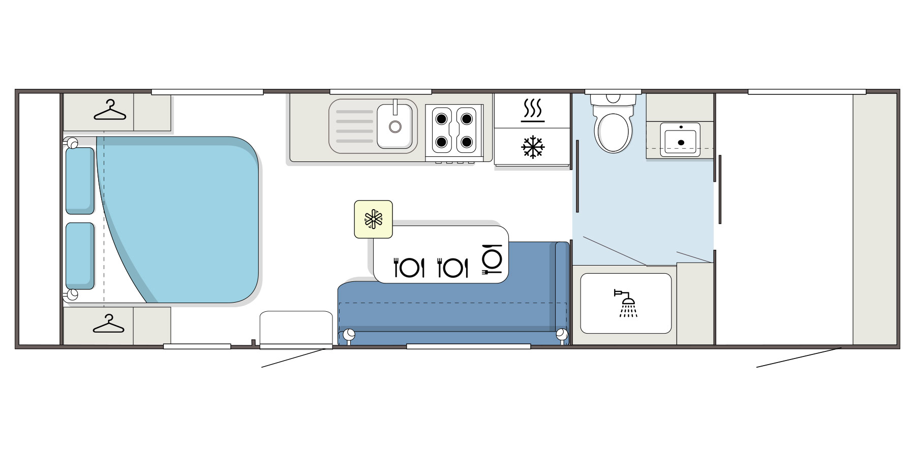 Supreme Caravans Base Camp floorplan 1 of 2
