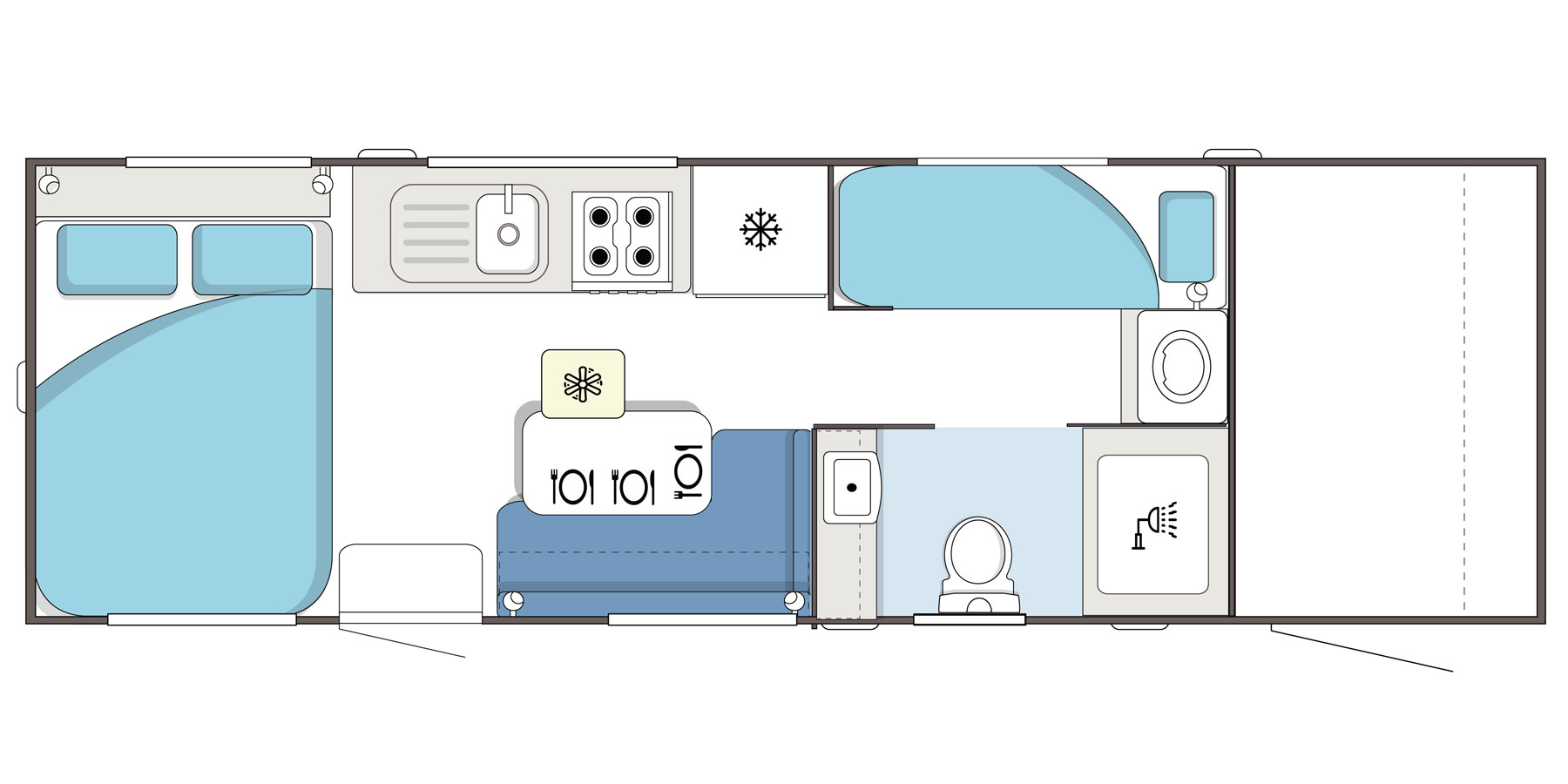 Supreme Caravans Base Camp floorplan 2 of 2