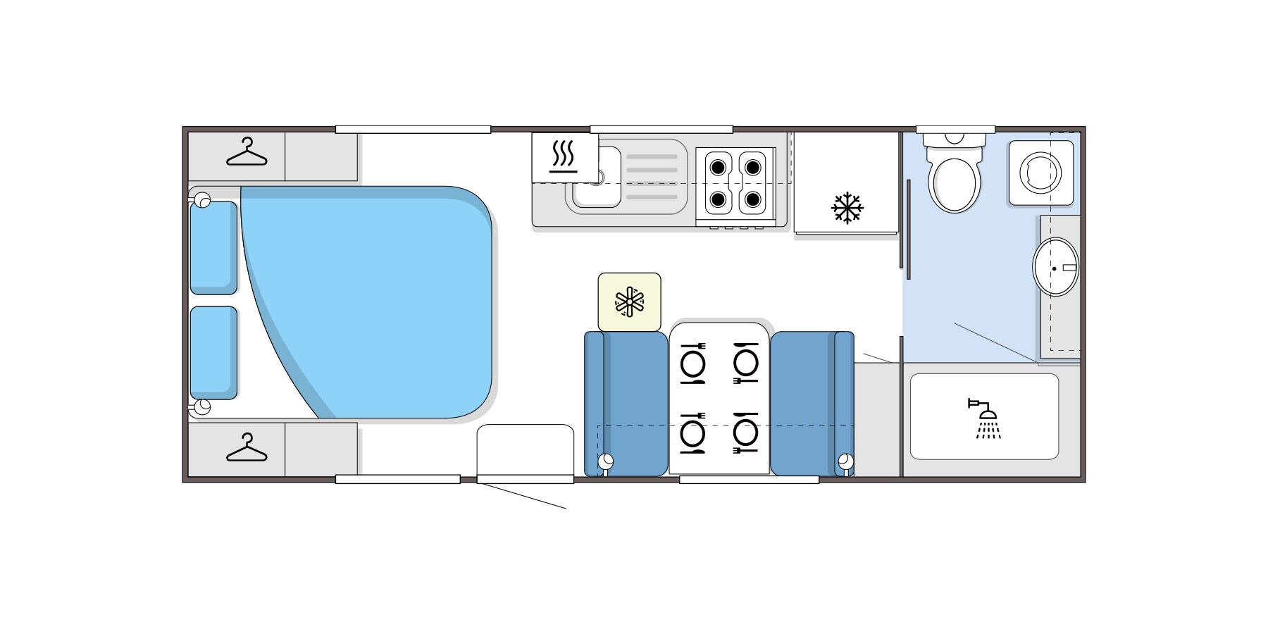 Supreme Caravans Eclipse Sunray floorplan 3 of 5