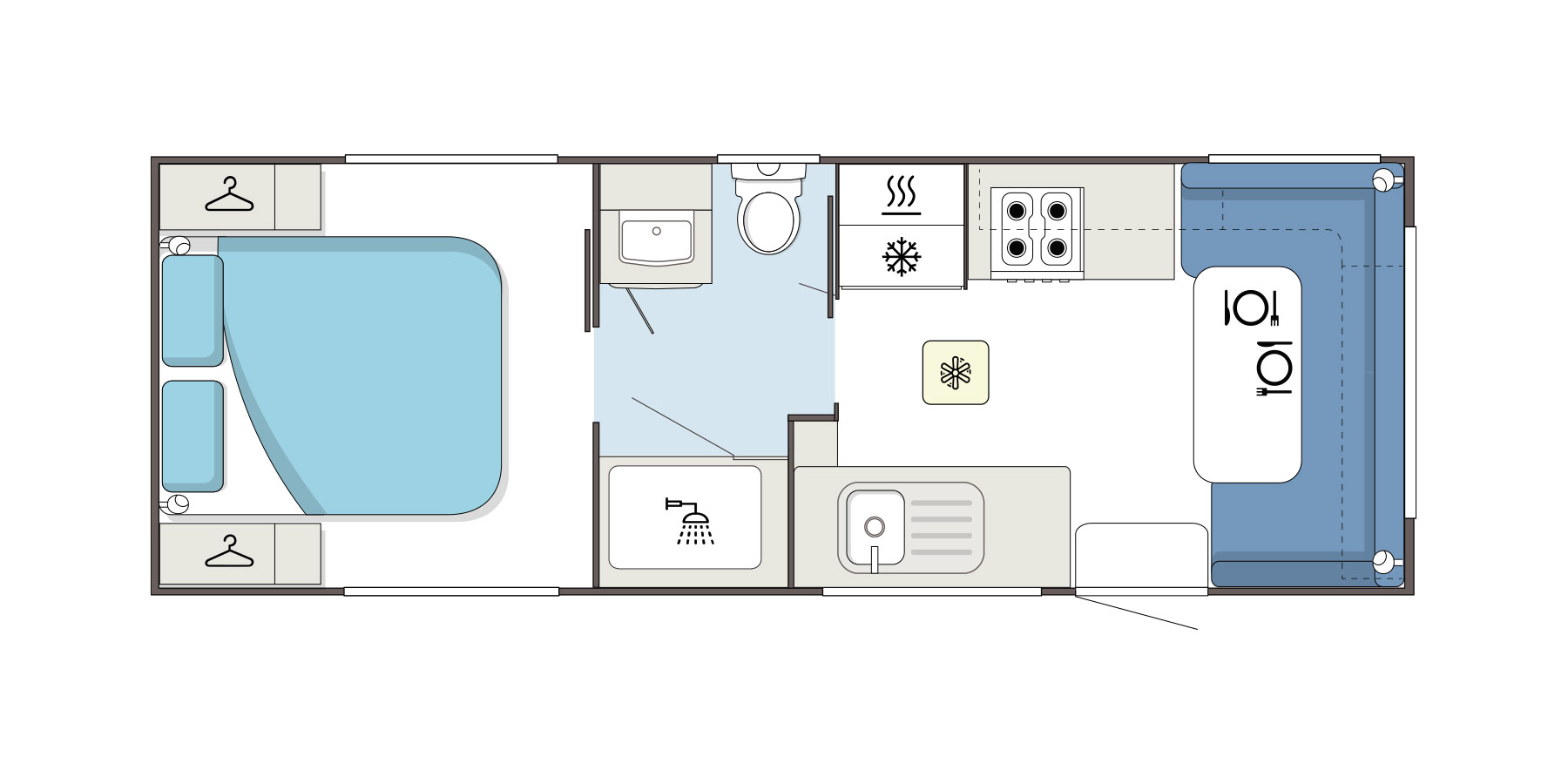 Supreme Caravans Eclipse Sunray floorplan 4 of 5