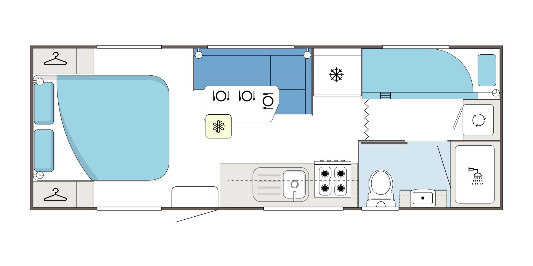 Supreme Caravans Eclipse Weekender floorplan 2 of 3