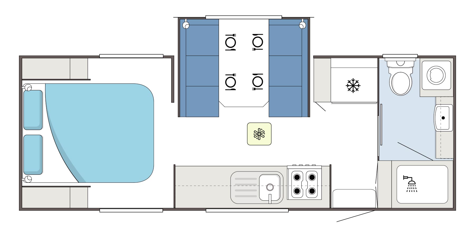 Supreme Caravans Spirit floorplan