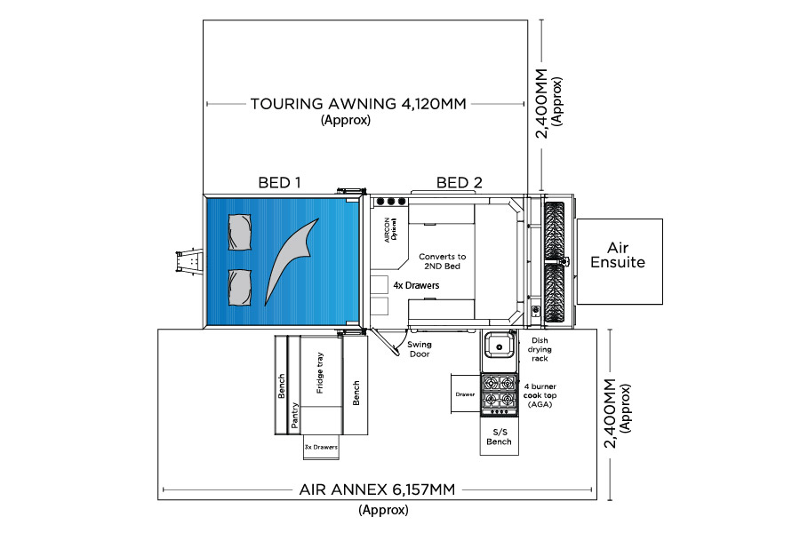 SUV Caravans Grand floor plan