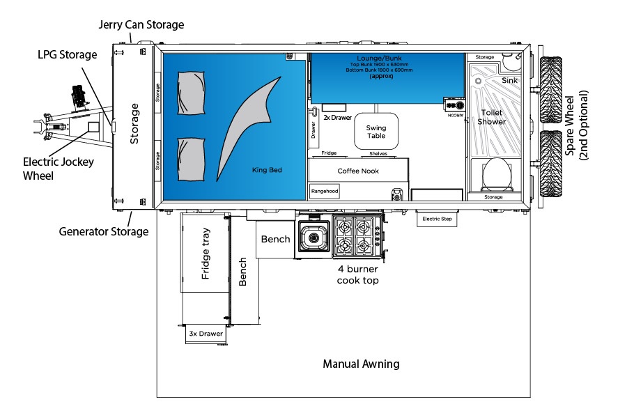 SUV Caravans Navigator F1 Family floor plan