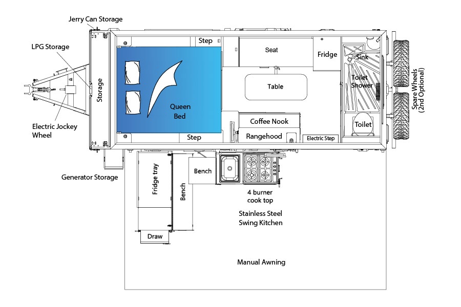 SUV Caravans Navigator F1 Island floor plan