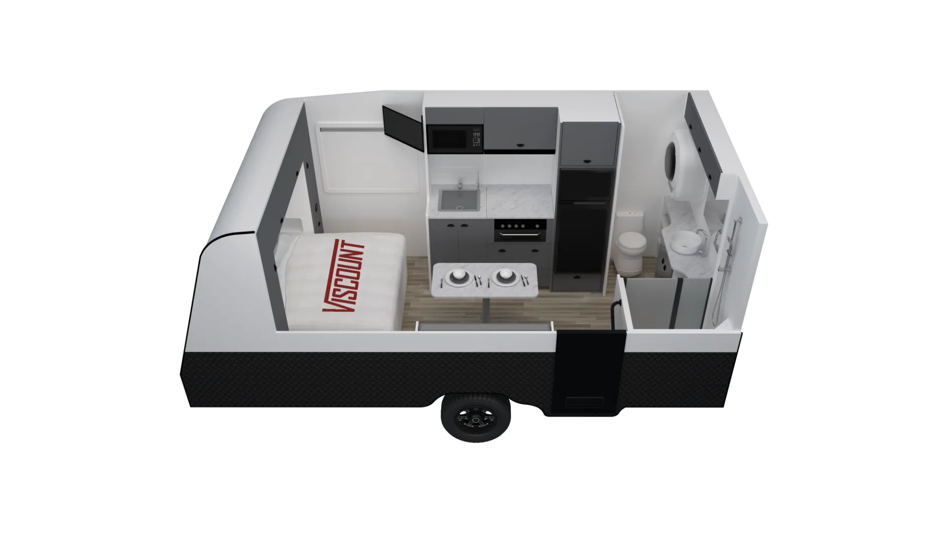 Viscount Caravans V1 Compact floor plan