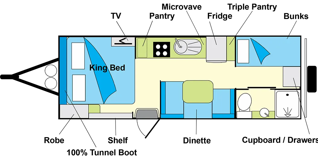 Willow RV Illawarra Series floorplan 1 of 3