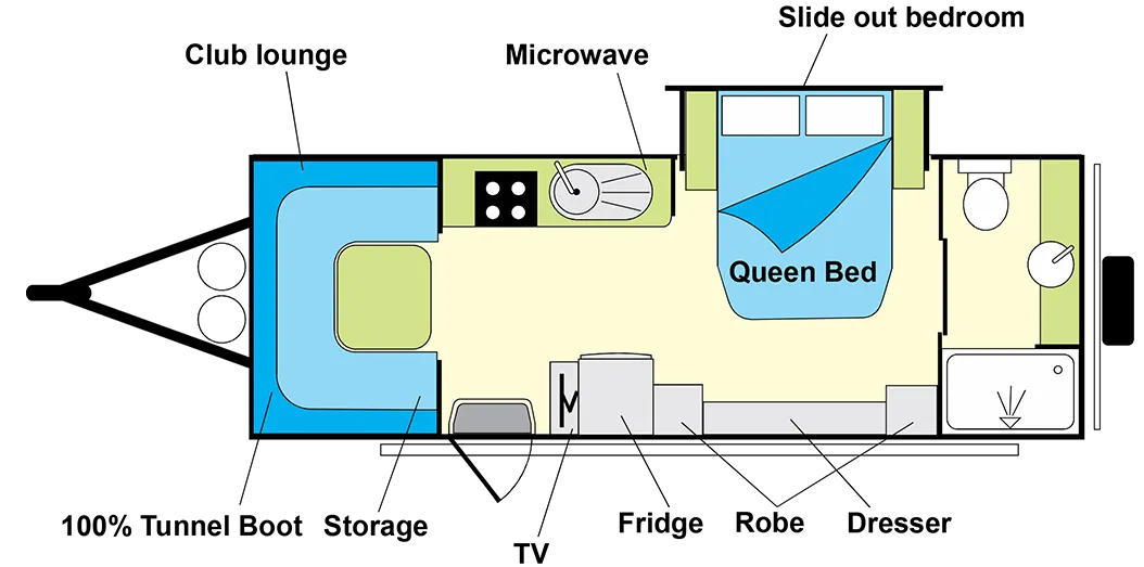 Willow RV Ironbark Series floorplan 2 of 3