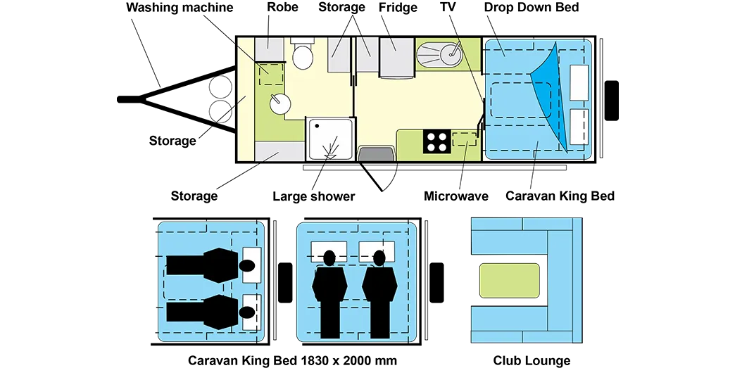 Willow RV Waratah Series floorplan 1 of 2