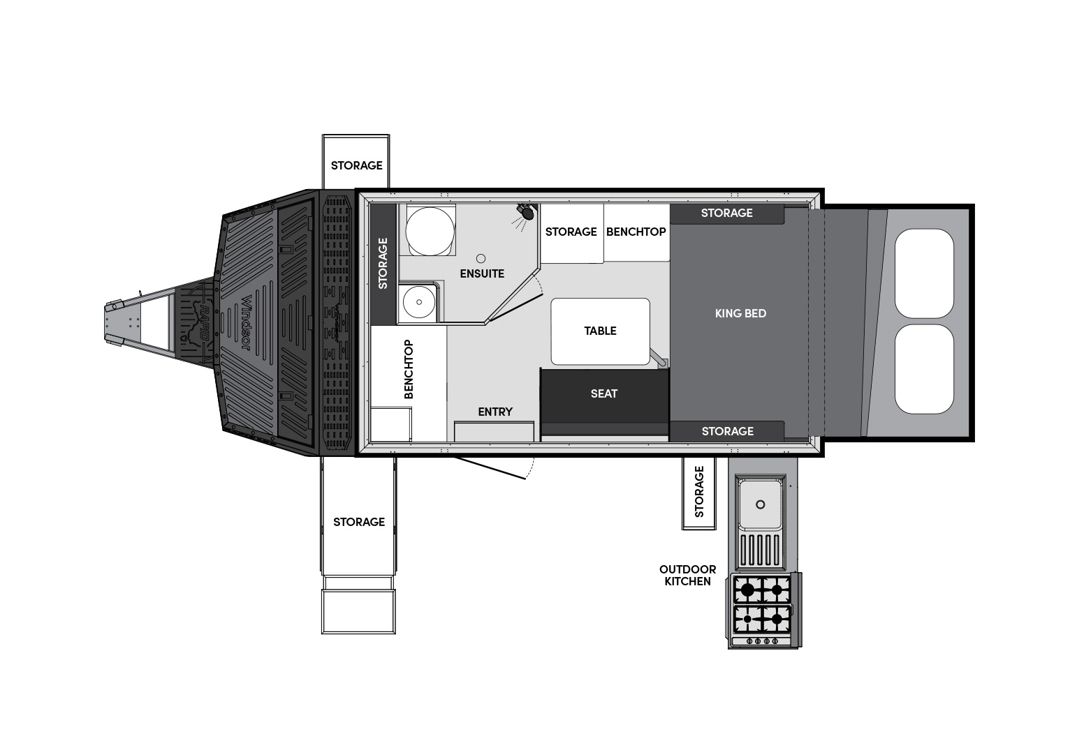 Windsor RV Australia Rapid floorplan 1 of 3