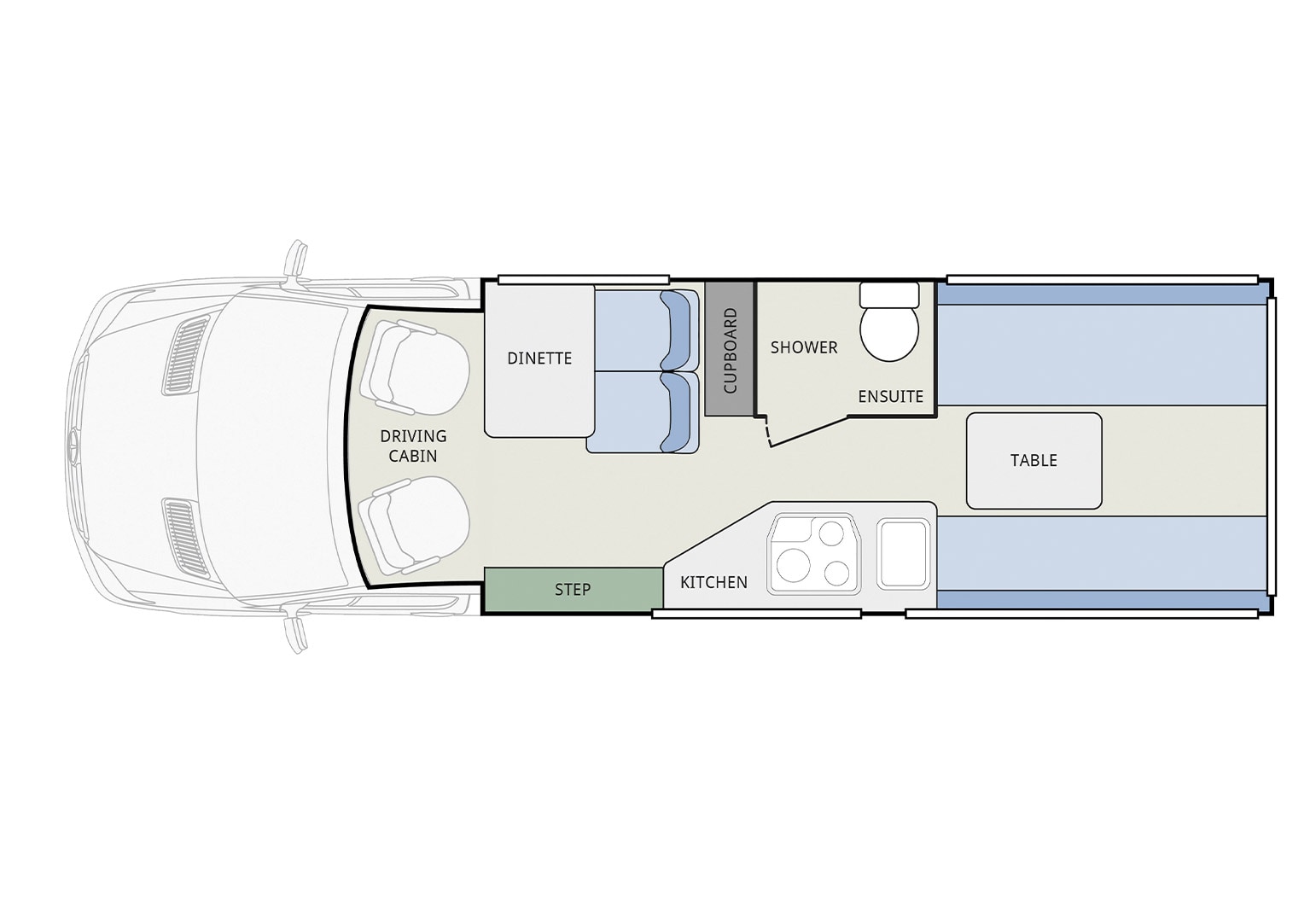 Winnebago Bondi 4S floor plan 1 of 2
